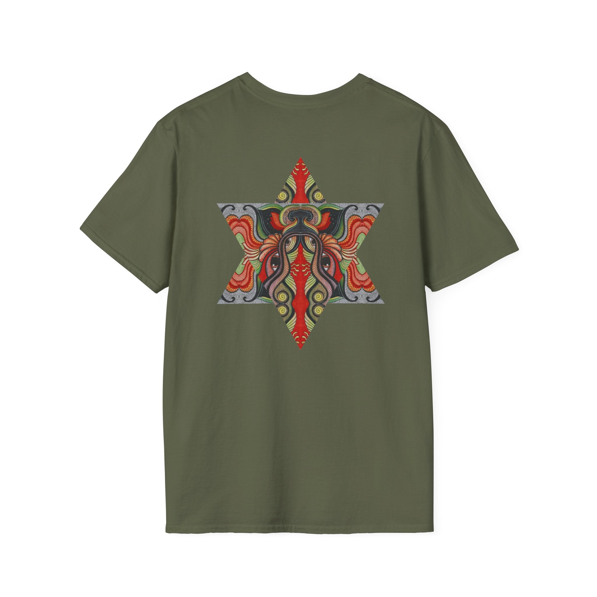 Keyhole & Star Psychedelic Graphic T-Shirt #fd763
