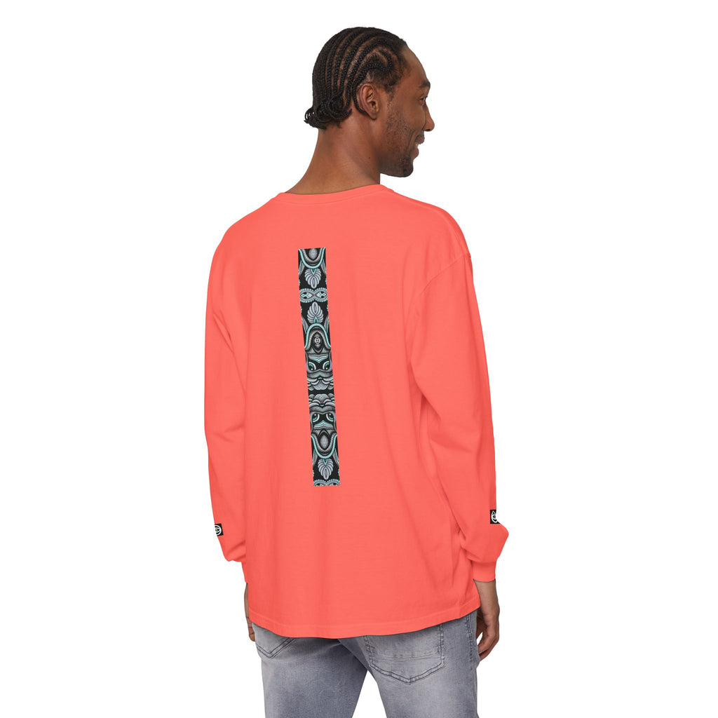 Men's/Women's Long Sleeve T-Shirt — Vertical Geometric Stripe Graphic #kjgd64258