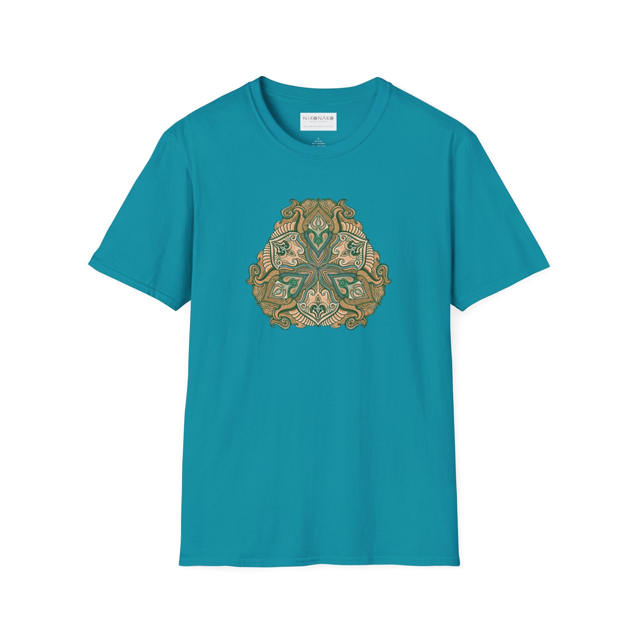 Green Celtic Knot Mandala T-Shirt | Floral Shamrock Pattern