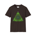 Green Mandala Triangle T-Shirt – Psychedelic Geometric Art Tee # kh9732