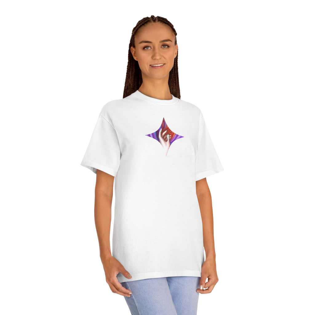 Abstract Starburst Graphic Tee — Colorful Psychedelic Diamond Design #kg8799