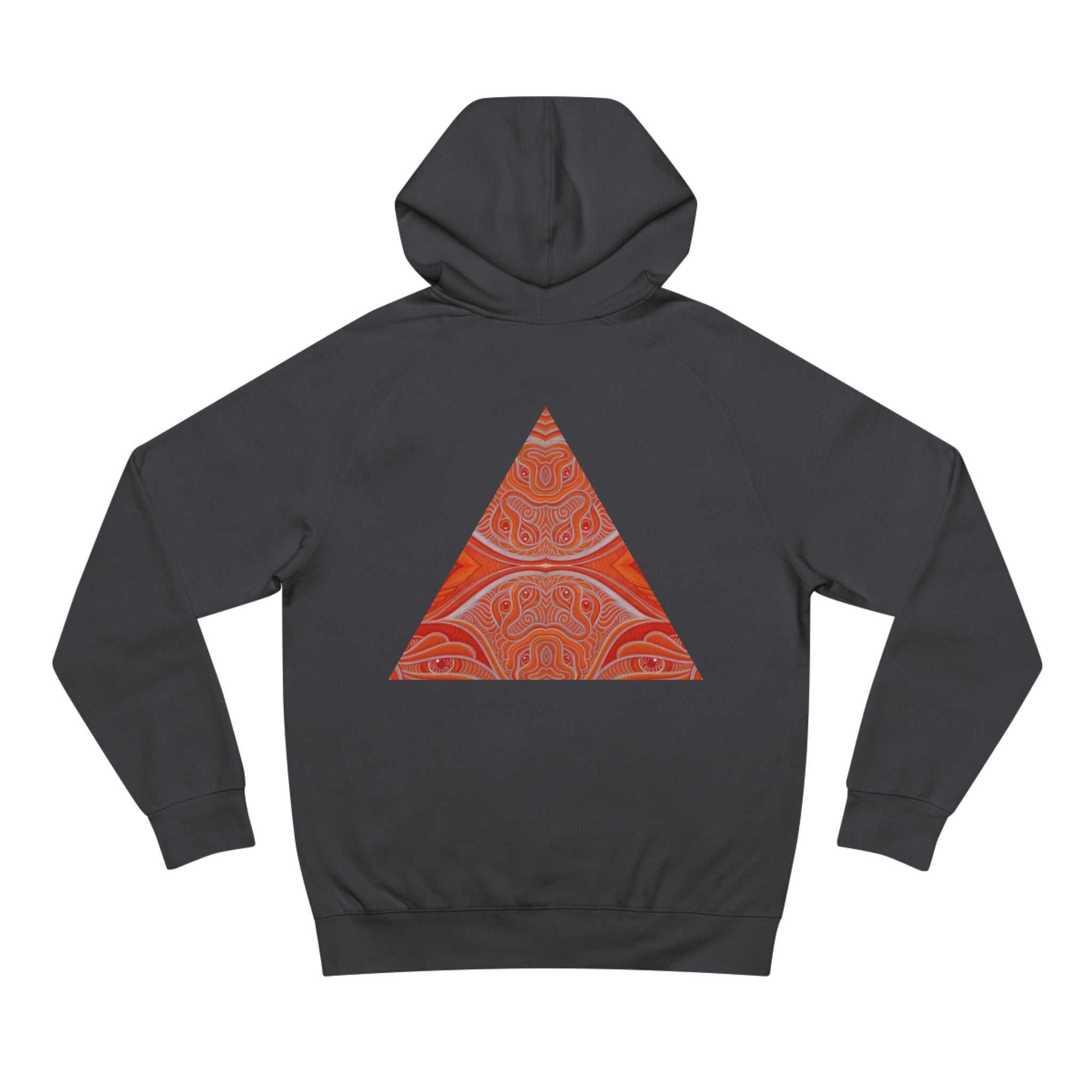 Keyhole & Diamond Pattern Hoodie — Abstract Red Paisley Graphic #yh099879