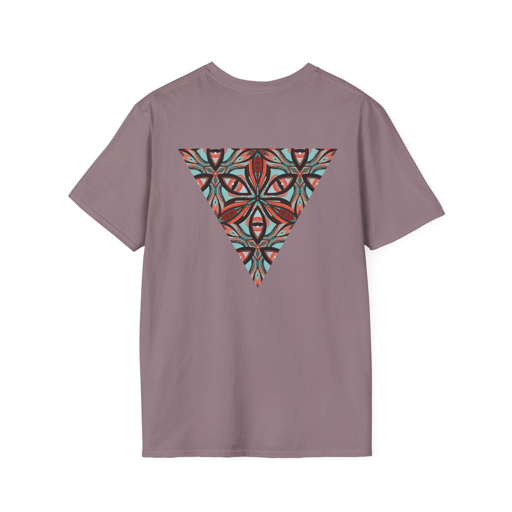 Geometric Tribal Pattern T-Shirt | Kaleidoscope Triangle Eye Motif