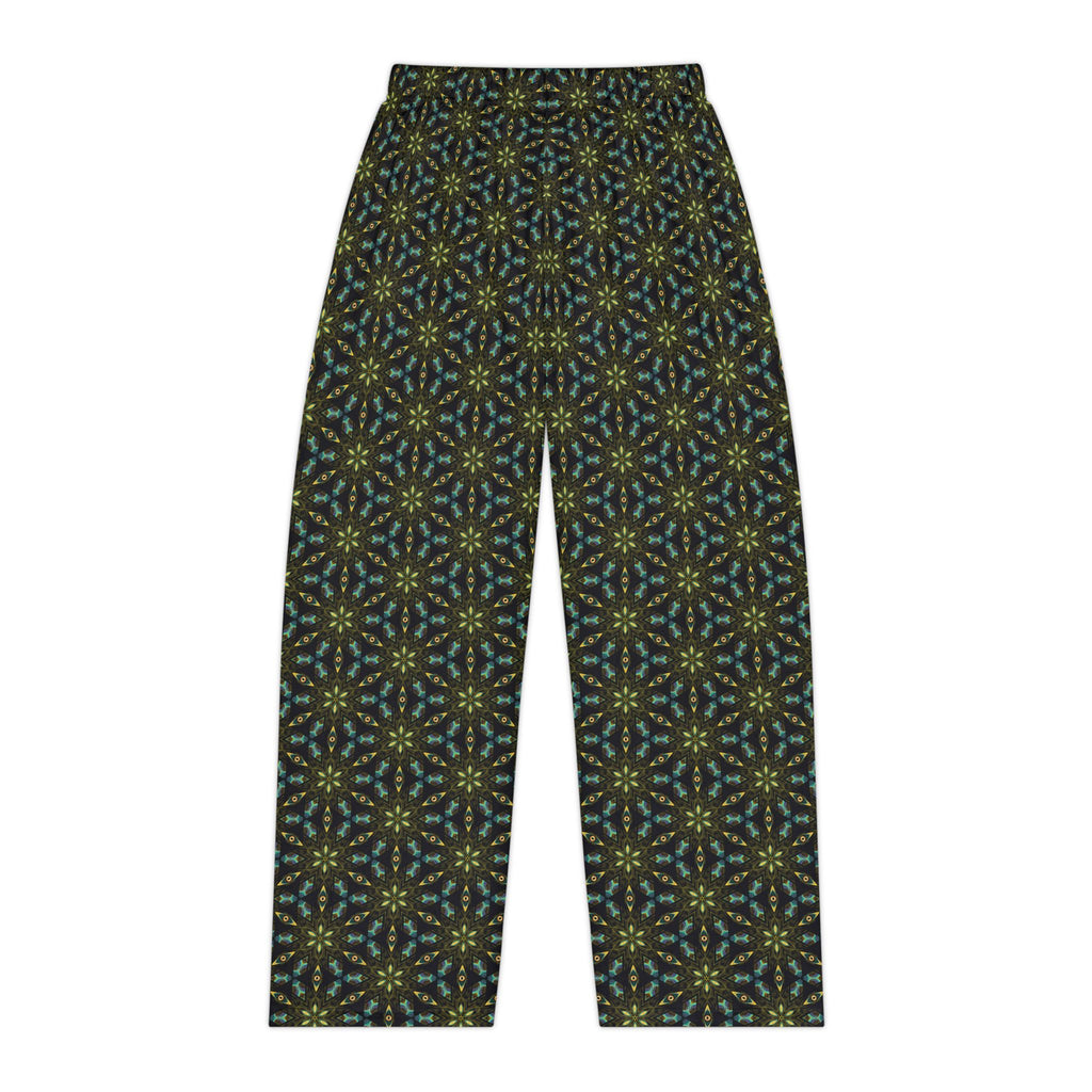 Women's Floral Geometric Pajama Pants — Cozy All-Over Print Lounge Pants #pp12