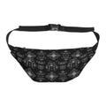 Black Bandana-Print Large Fanny Pack — Stylish Hands-Free Waist Bag #t434567