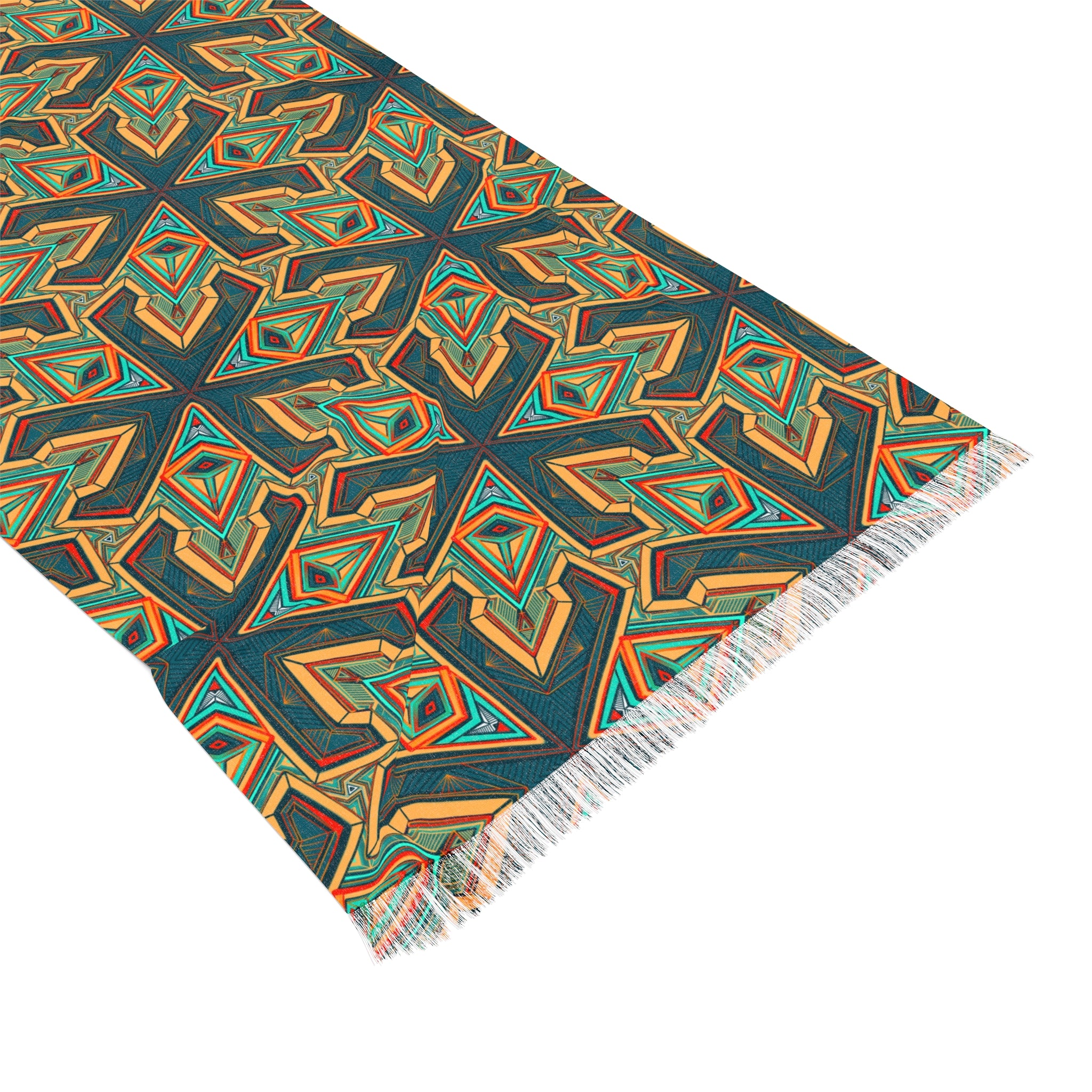 Geometric Starlight Scarf — Lightweight Boho Patterned Wrap #g663255