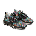 Men's Mesh Sneakers — Colorful Psychedelic Swirl Athletic Shoes #xc46097