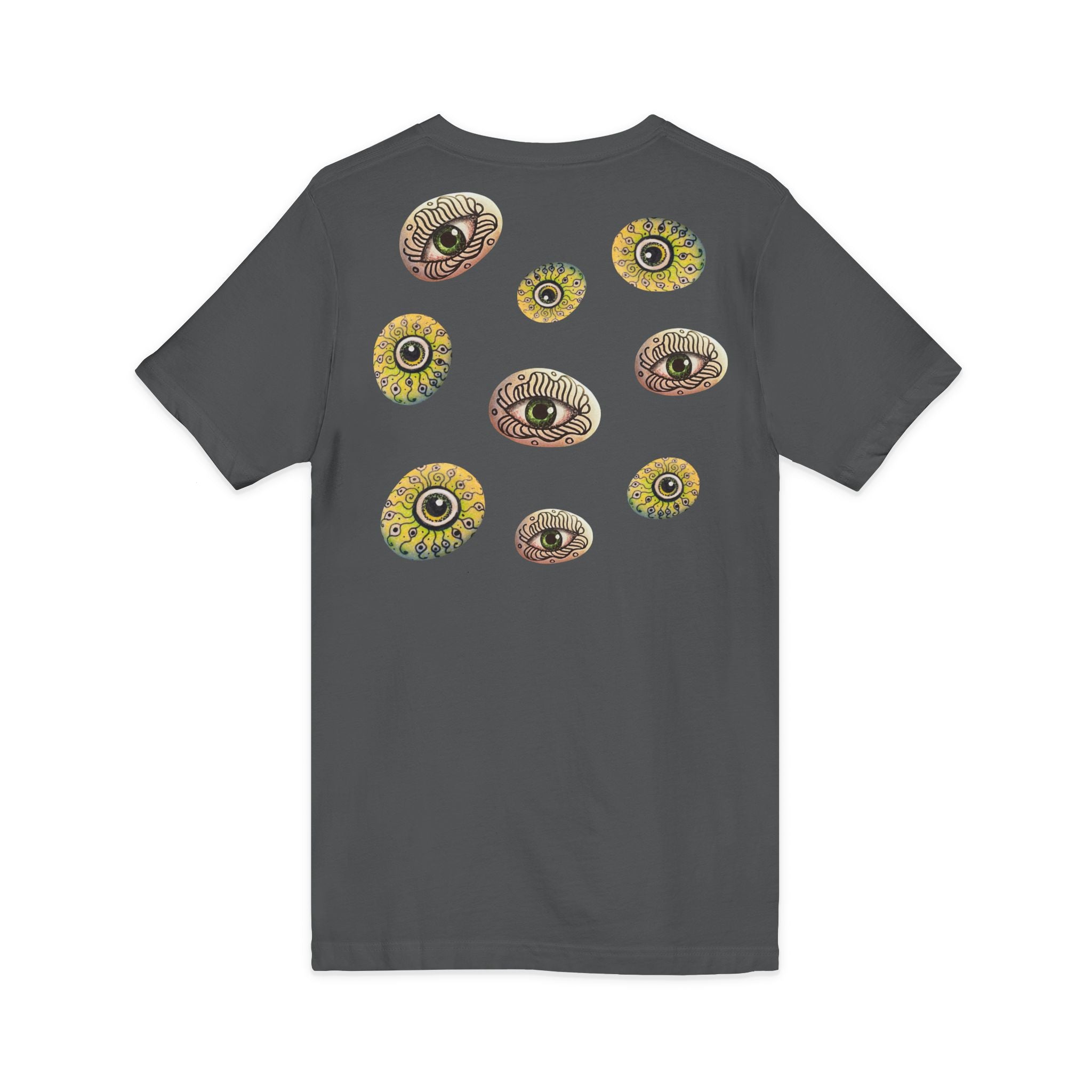 Sunflower Eye Pattern V-Neck Tee #k0833