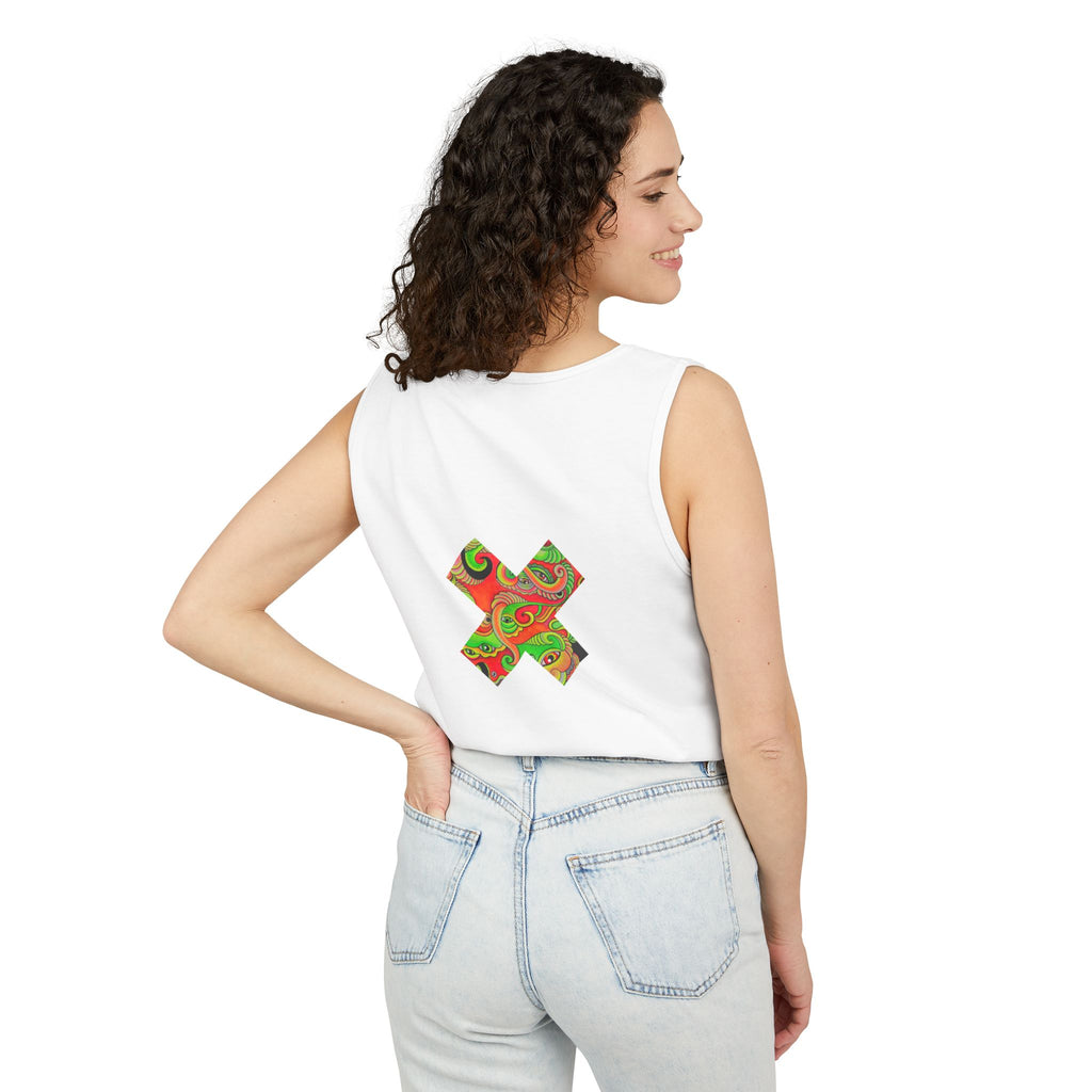 Psychedelic Paisley Cross Tank #t434567