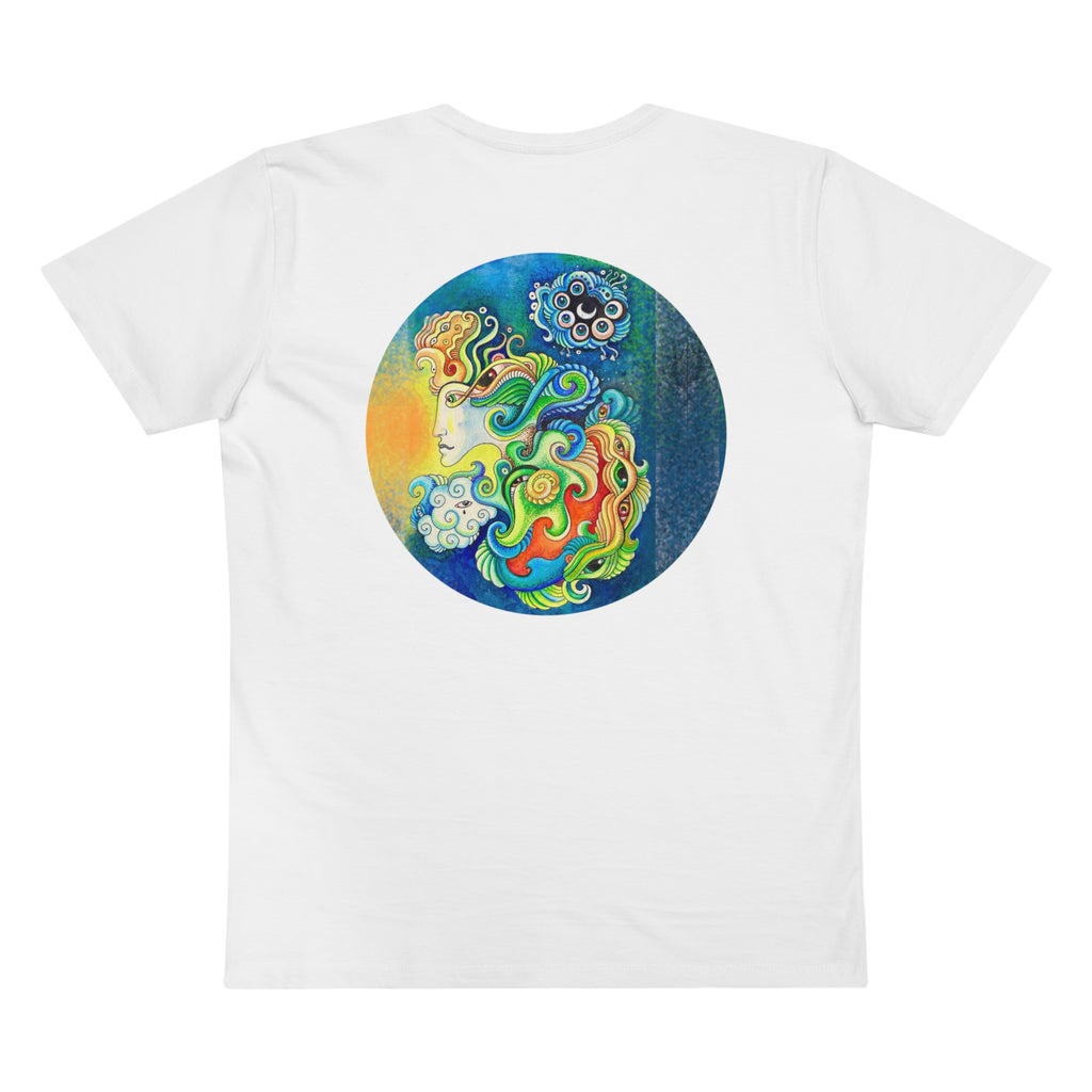 Sun & Moon Psychedelic V-Neck Tee #hf87222