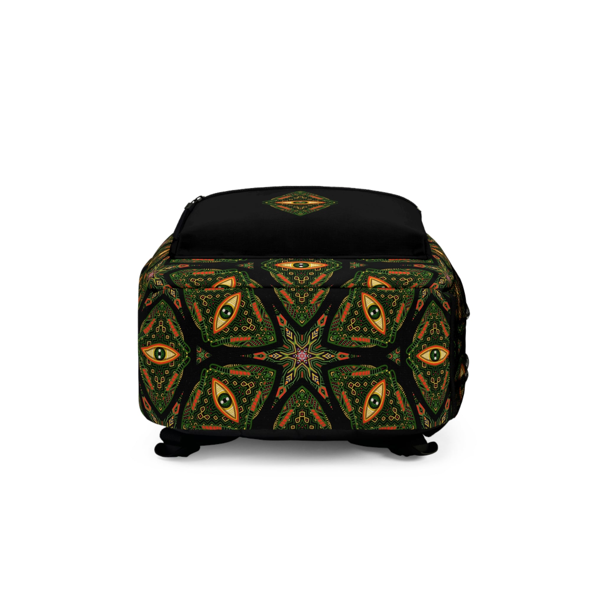 Mystic Eye Pattern Backpack — Bohemian Kaleidoscope Daypack for Students & Travelers #f975356