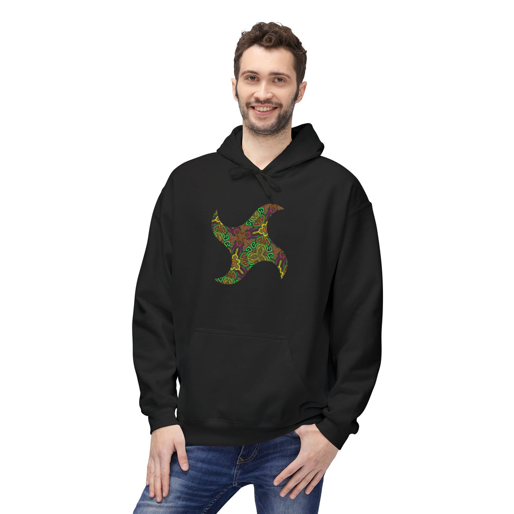 Tribal Kaleidoscope Symbol Hoodie | Geometric Triangle Back Print