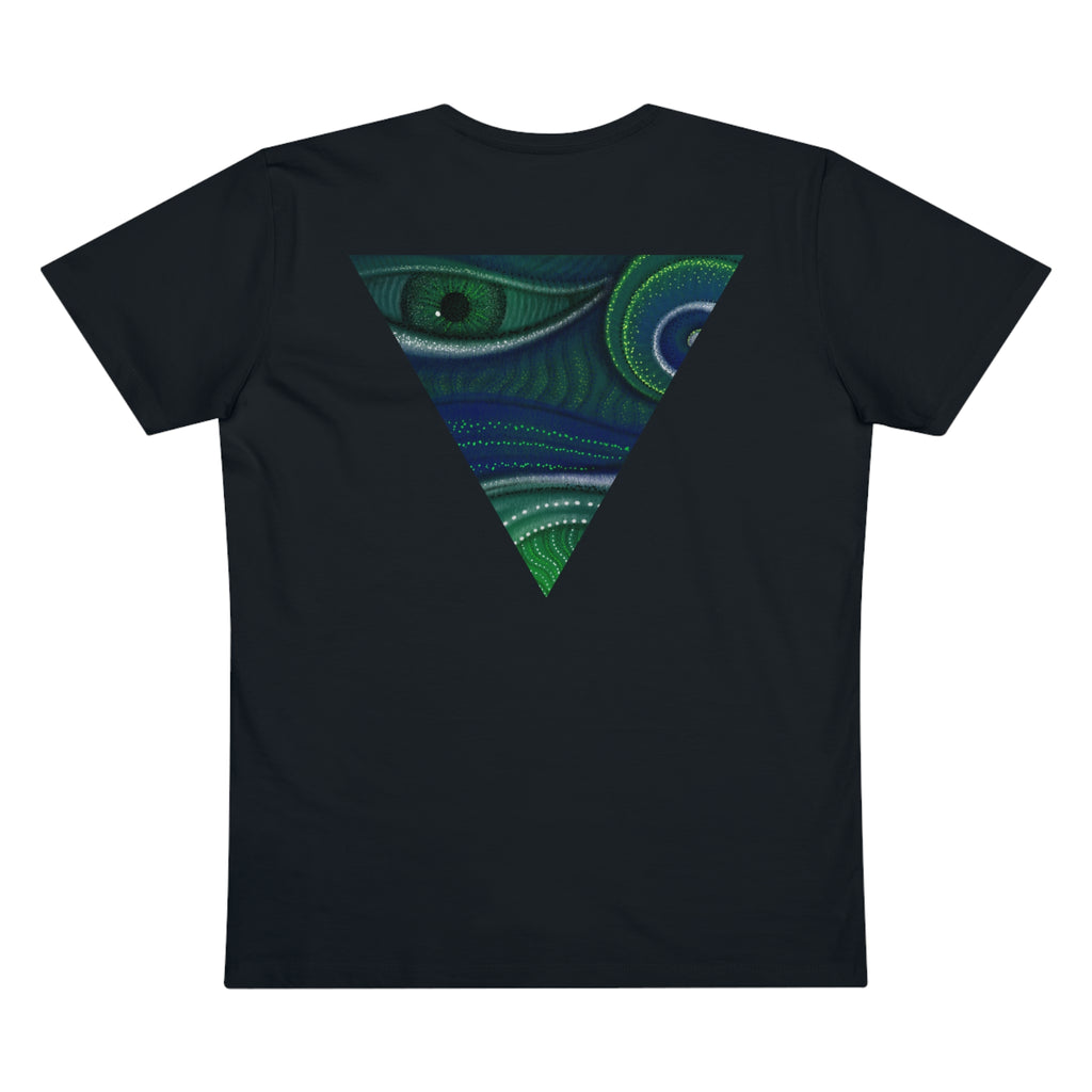 Peacock Eye Triangle V-Neck T‑Shirt #ts3