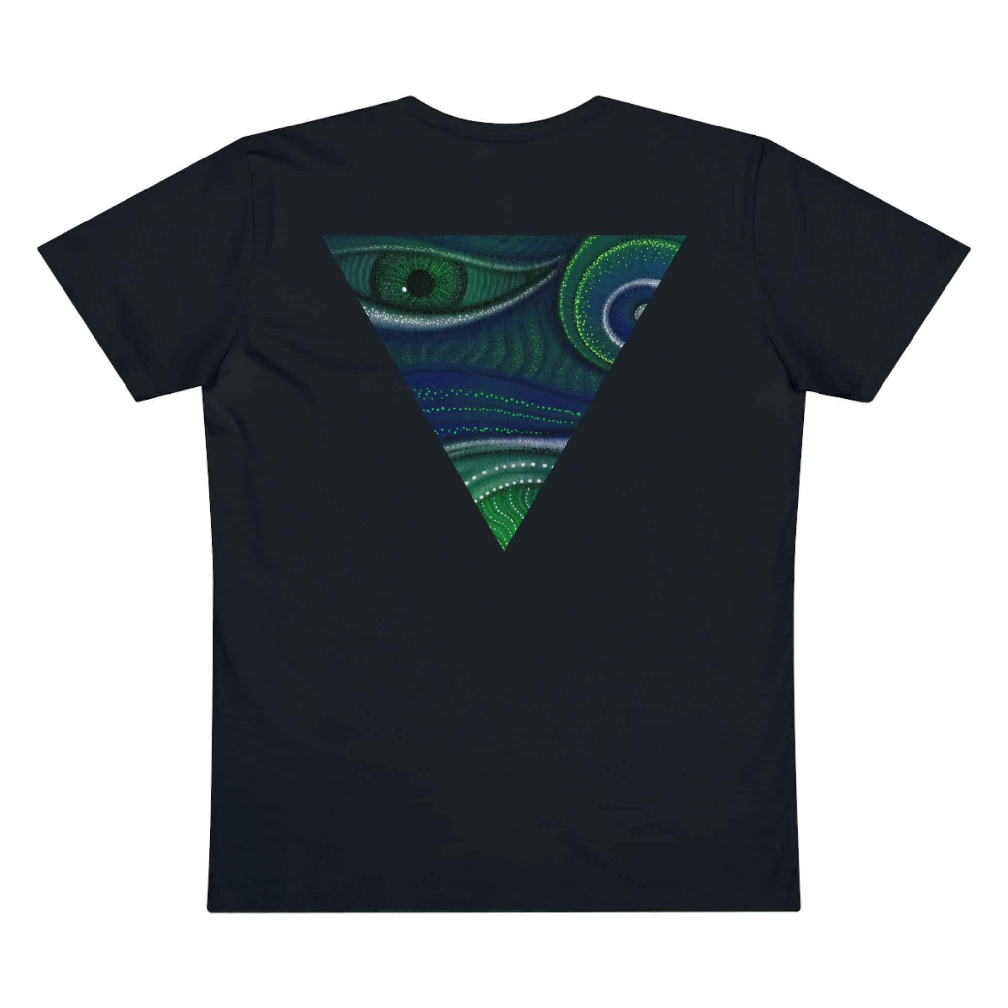 Peacock Eye Triangle V-Neck T‑Shirt #ts3