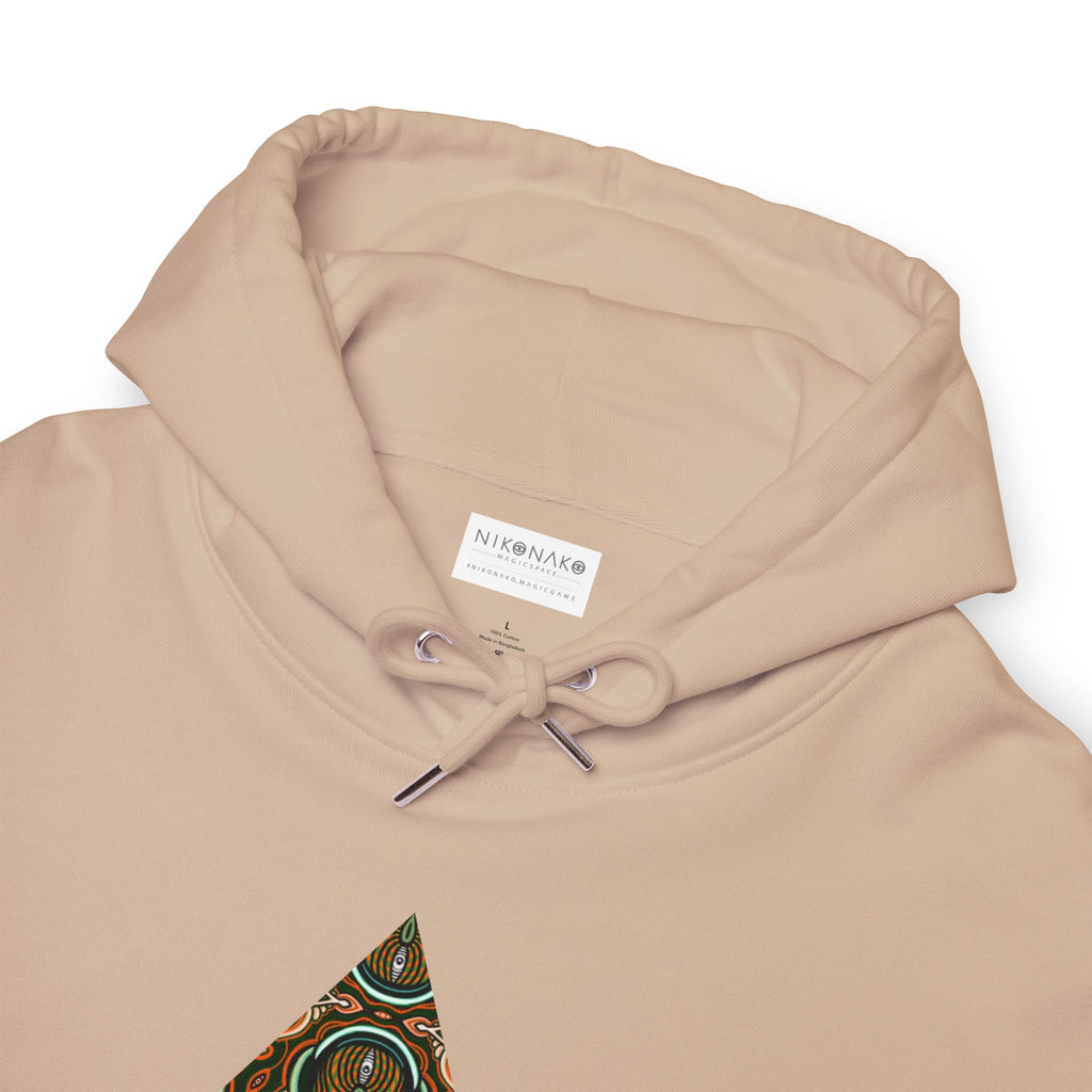 Geometric Tribal Pattern Hoodie — Earth Tone Triangle & Circle Art Sweatshirt #eh2