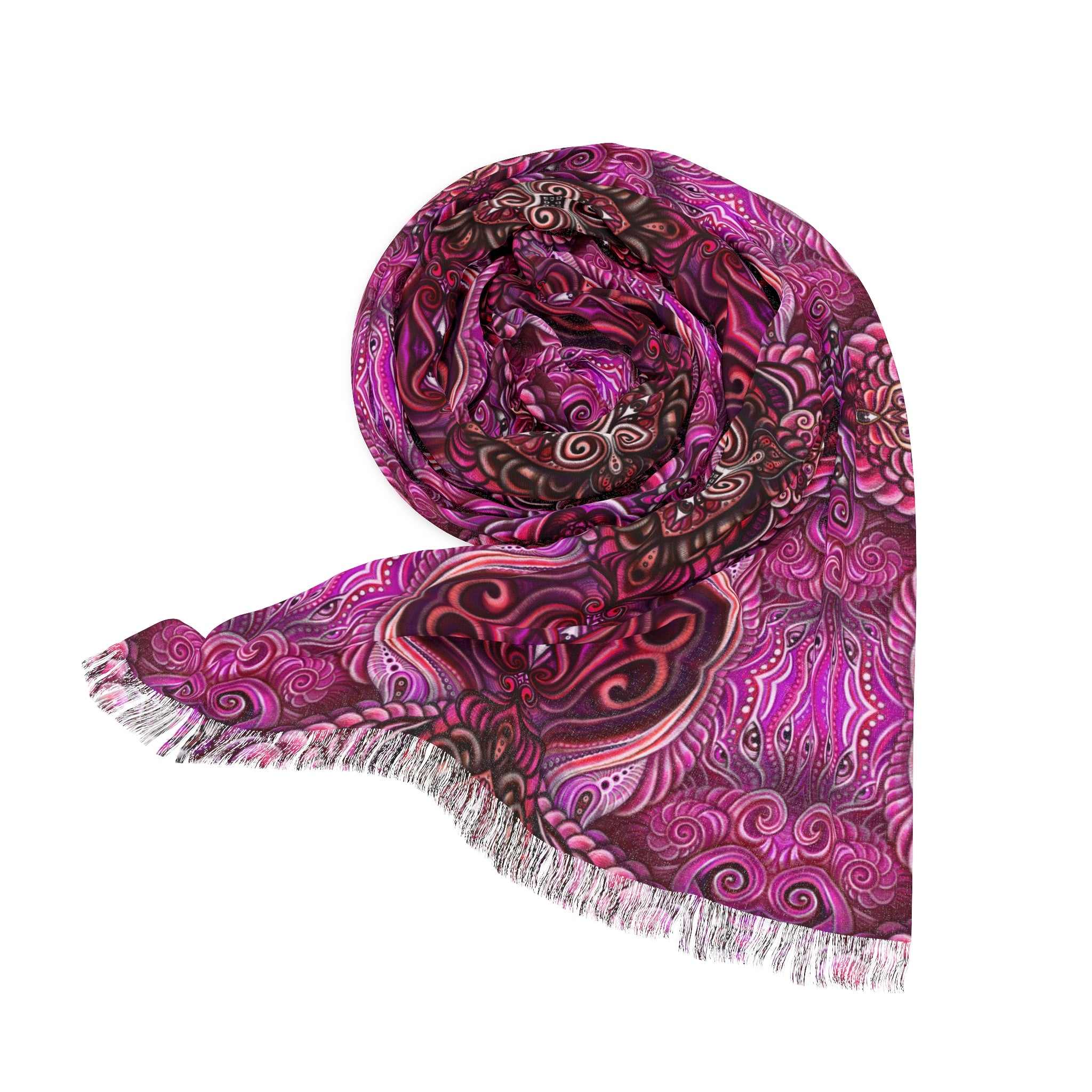 Bohemian Pink Kaleidoscope Light Scarf #h763098