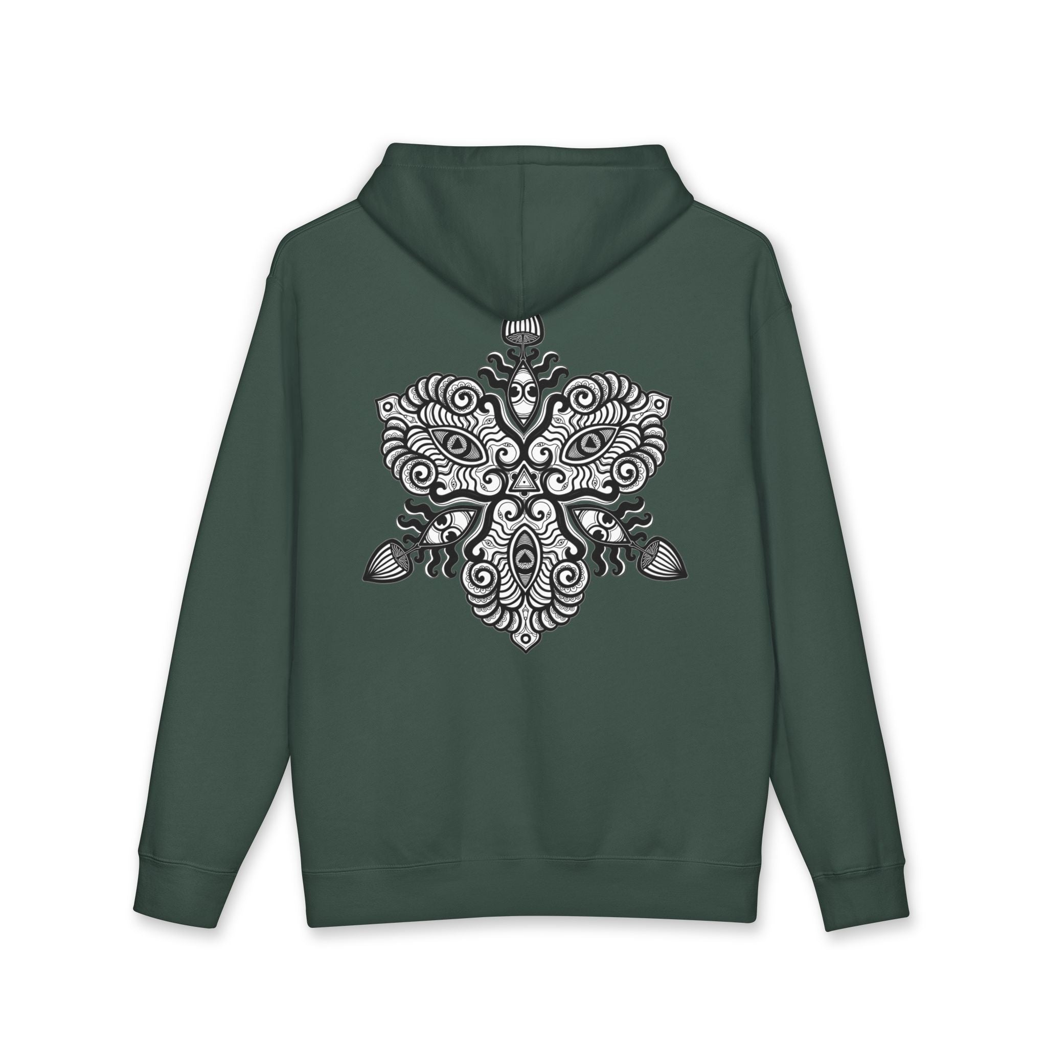 Hoodie — Intricate Black Tribal Mandala Skull Design #x8765467