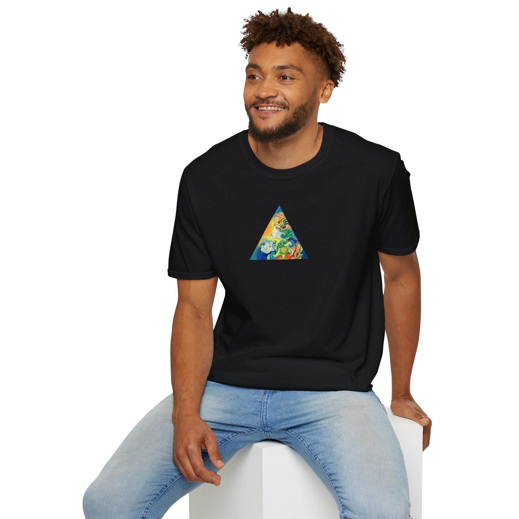 Psychedelic Prism Triangle T-Shirt #h7432887