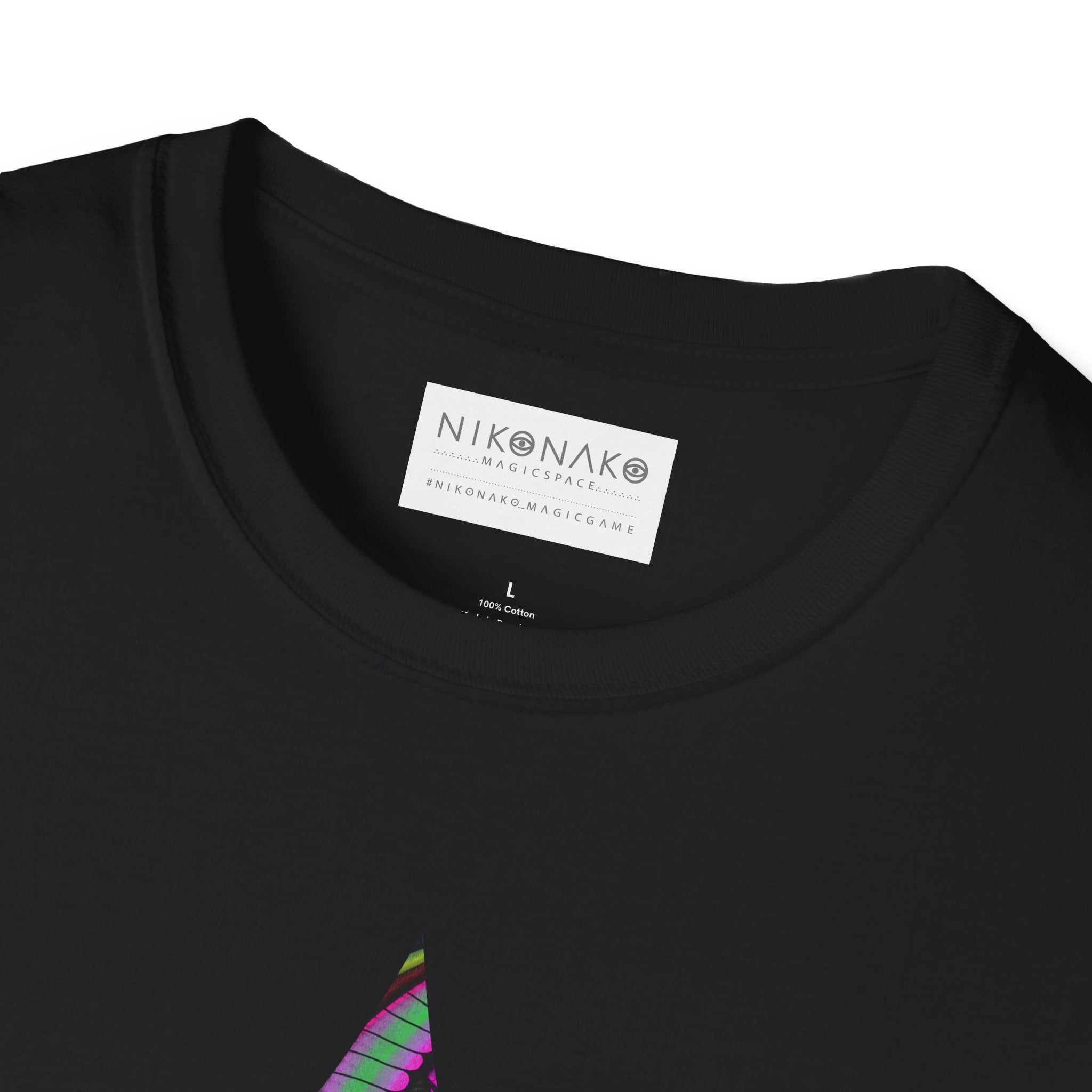Psychedelic Eye Graphic T-Shirt — Abstract Purple & Green Starburst Circle Design. #ts6