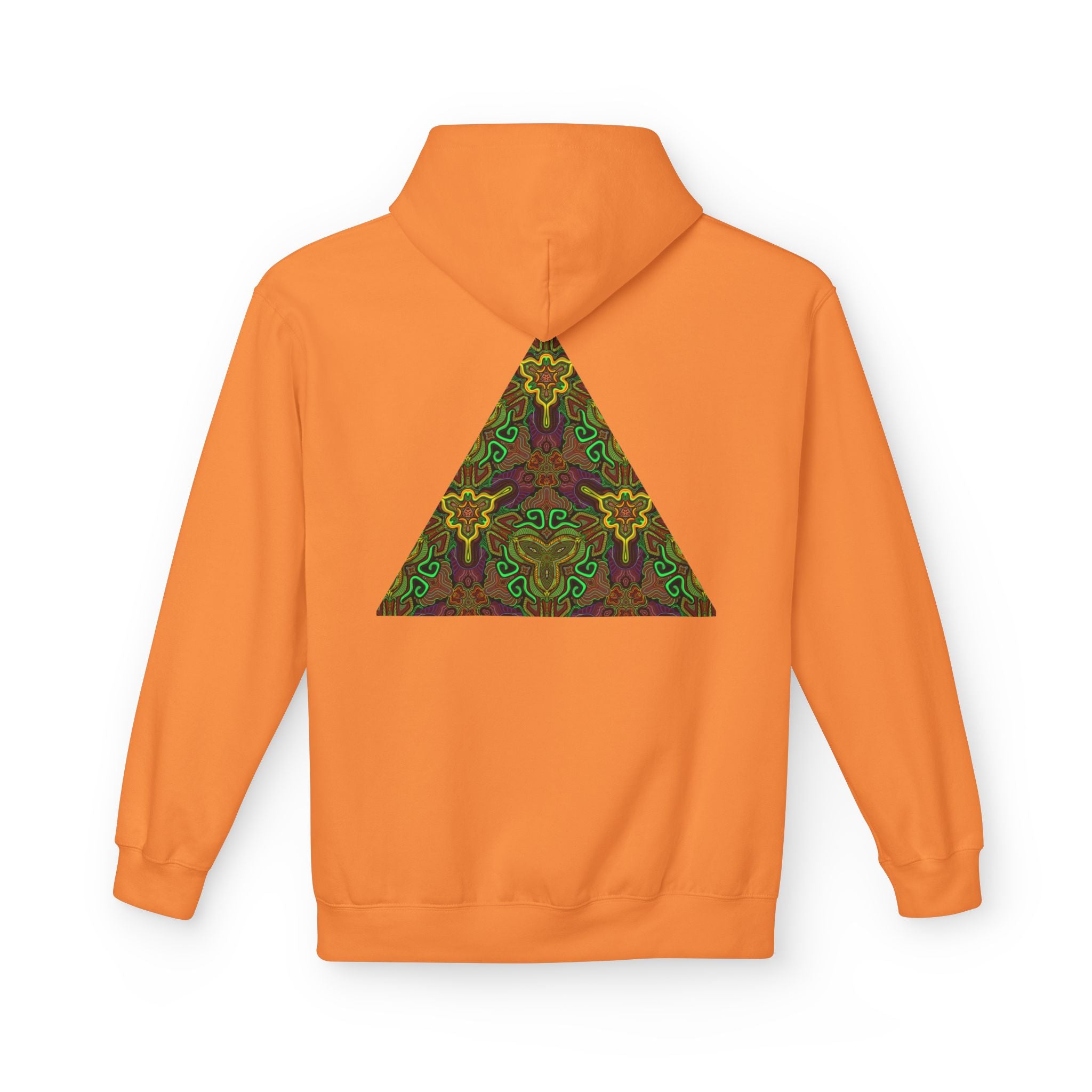 Tribal Kaleidoscope Symbol Hoodie | Geometric Triangle Back Print