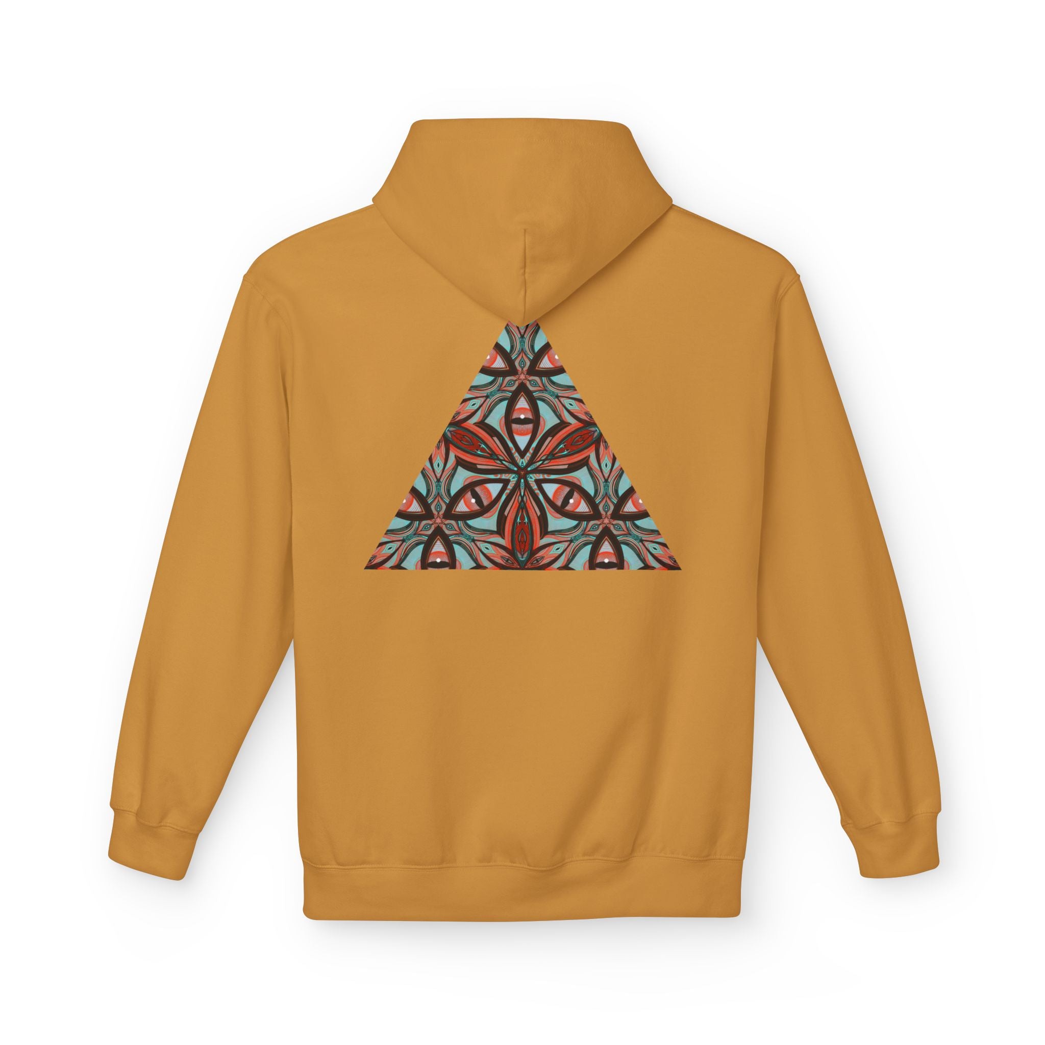 Geometric Kaleidoscope Triangle Hoodie | Symmetrical Abstract Pattern