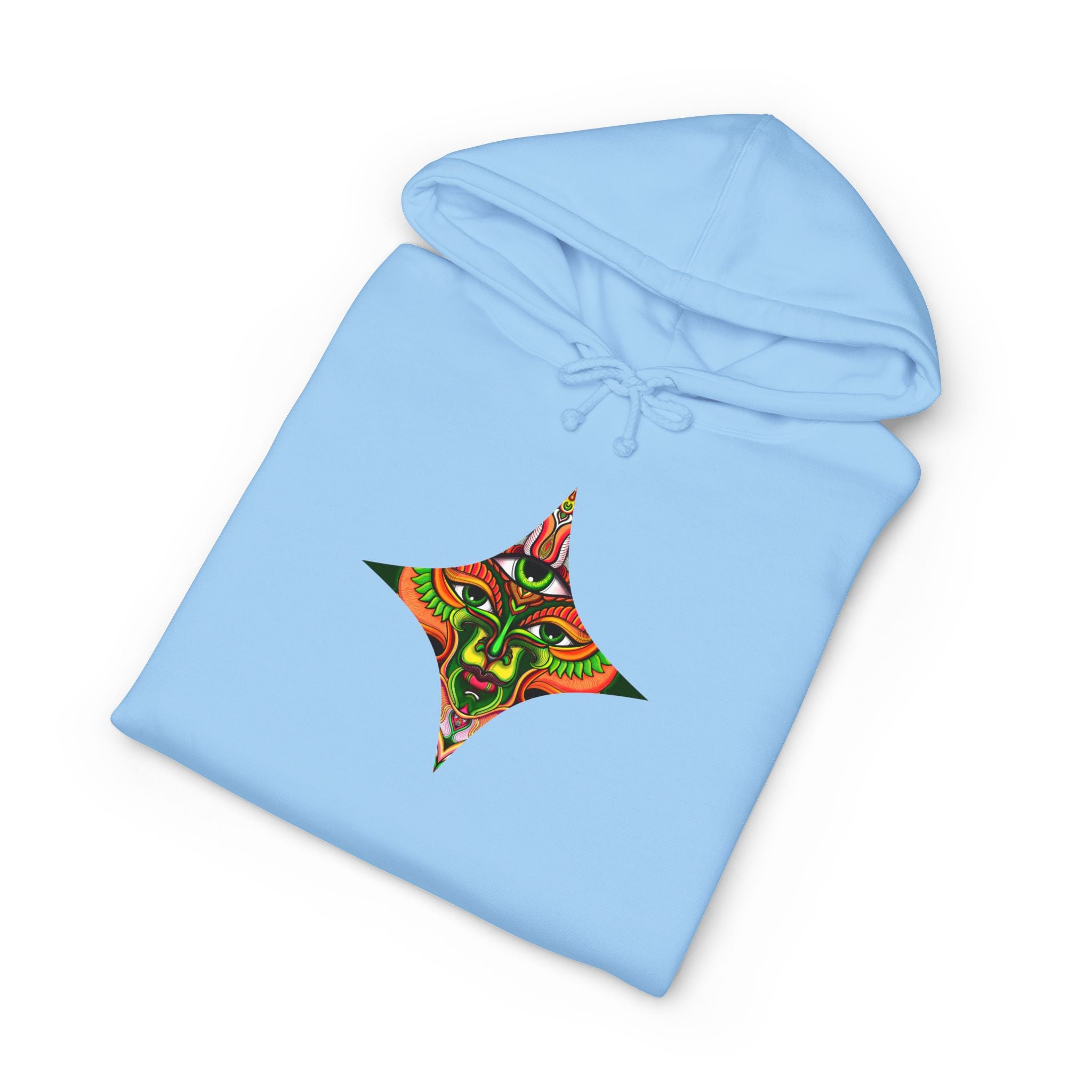Hoodie — Vibrant Tribal Mask Graphic Pullover #h976345