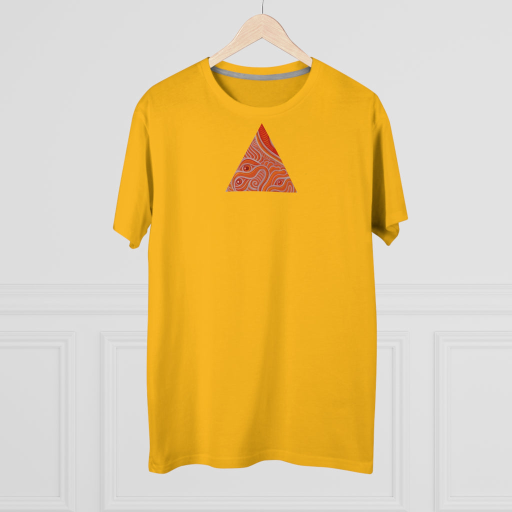 Men's Tee — Red Geometric Triangle Pattern #dm52986