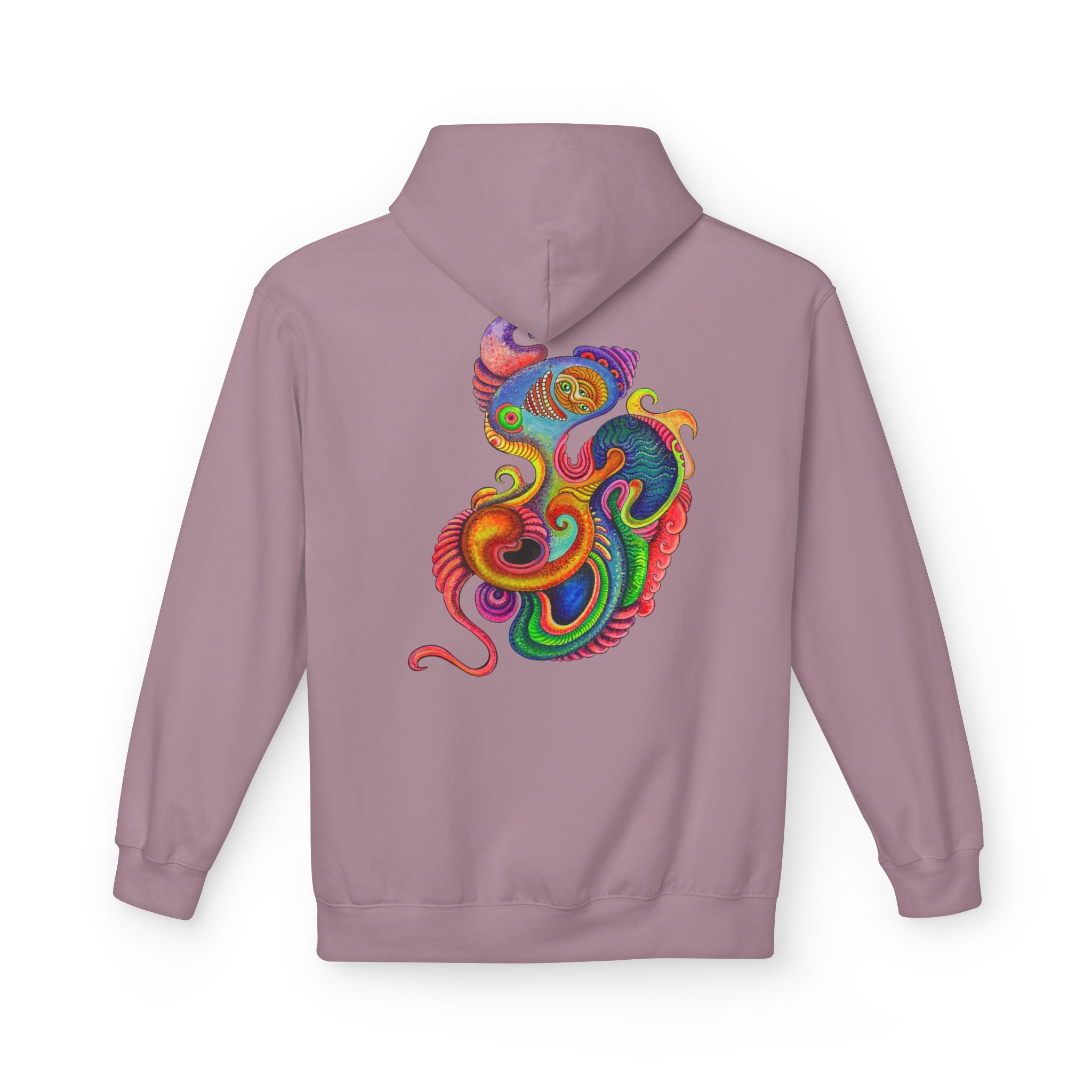 Psychedelic Abstract Snake Hoodie — Colorful Surreal Art Pullover #ggd76467