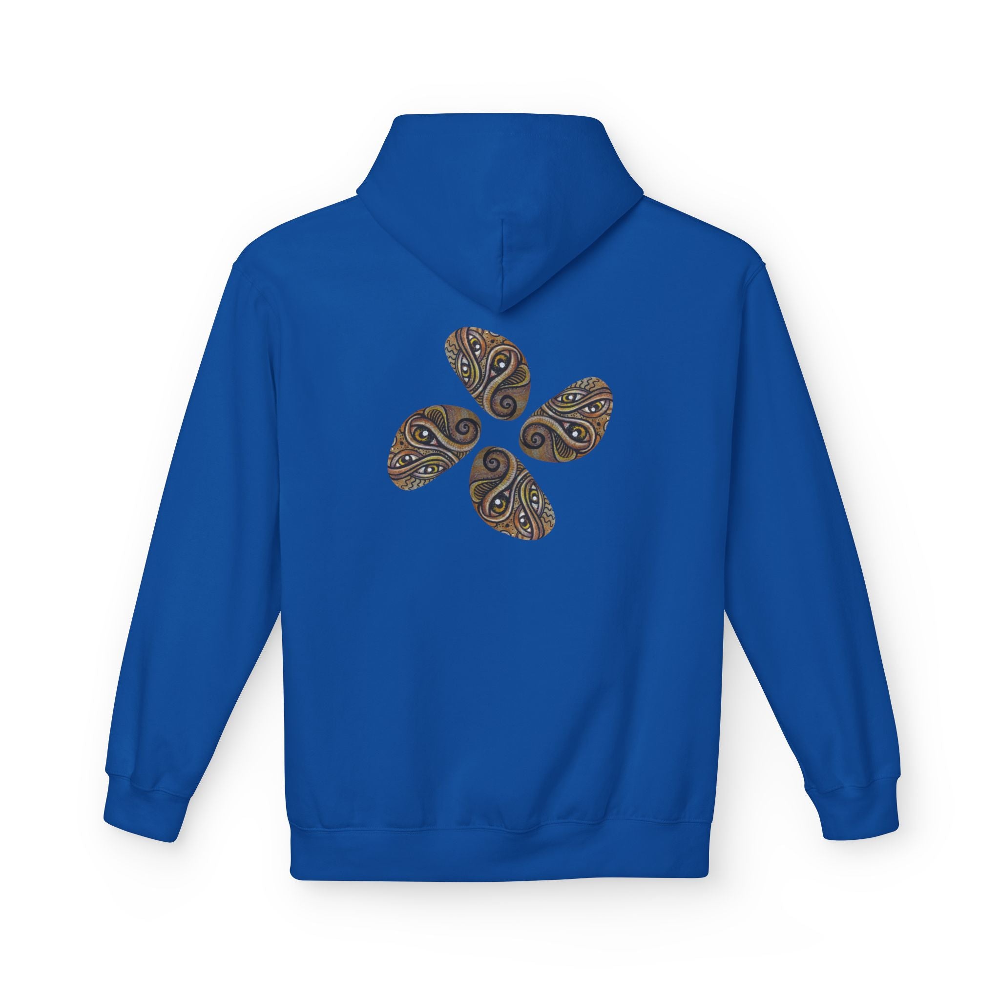 Leaf Pattern Hoodie — Boho Tribal Feather Design Pullover #f8635678