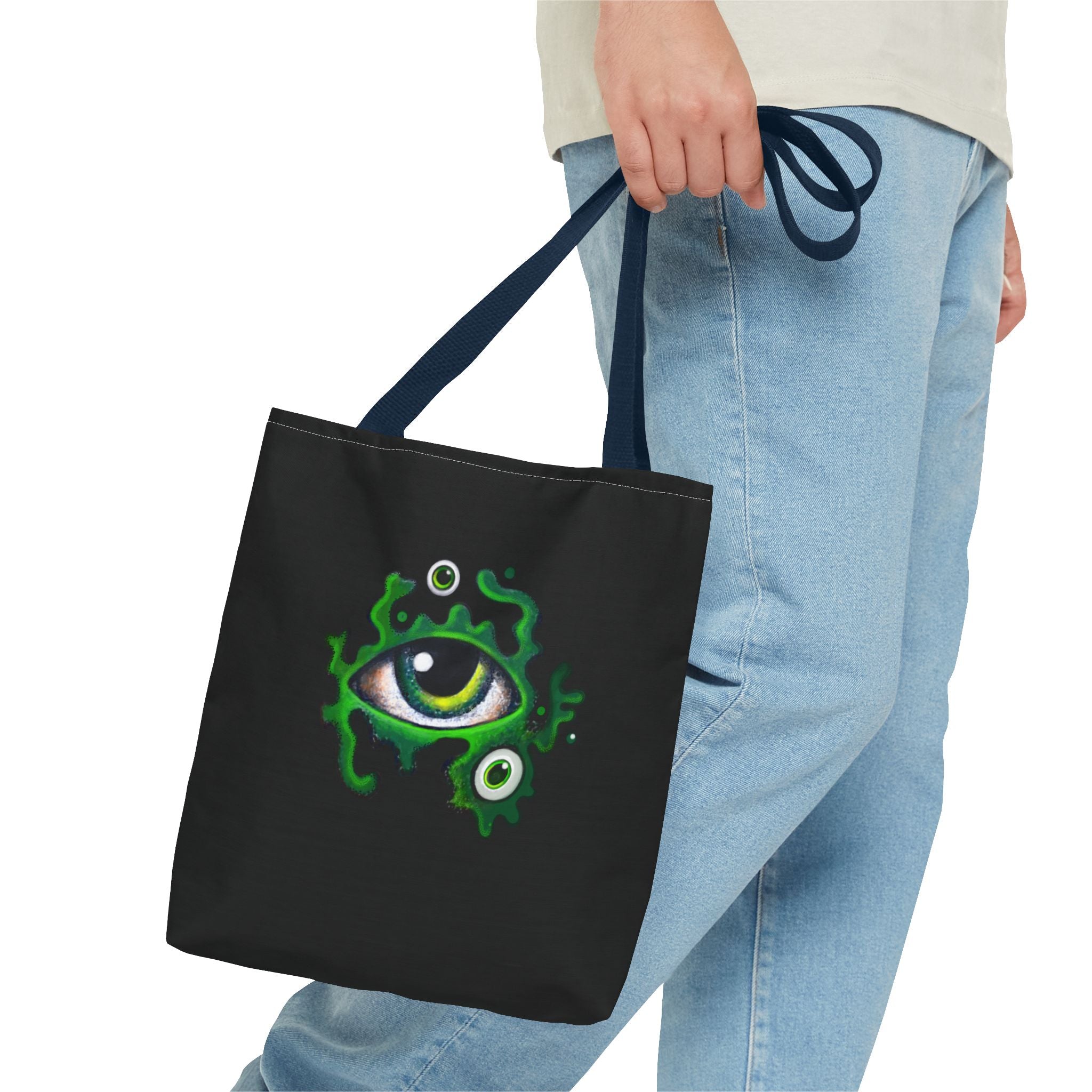 Green Mystic Eye Tote Bag – All-Over Print Gothic Style Shopper #g778975