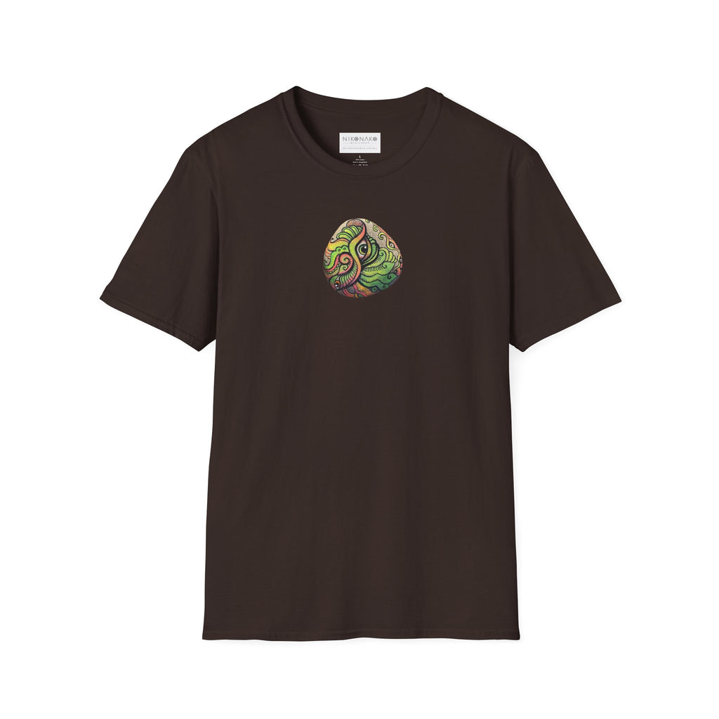Psychedelic Green Mandala T-Shirt — Abstract Tribal Circle Art Tee #h84210