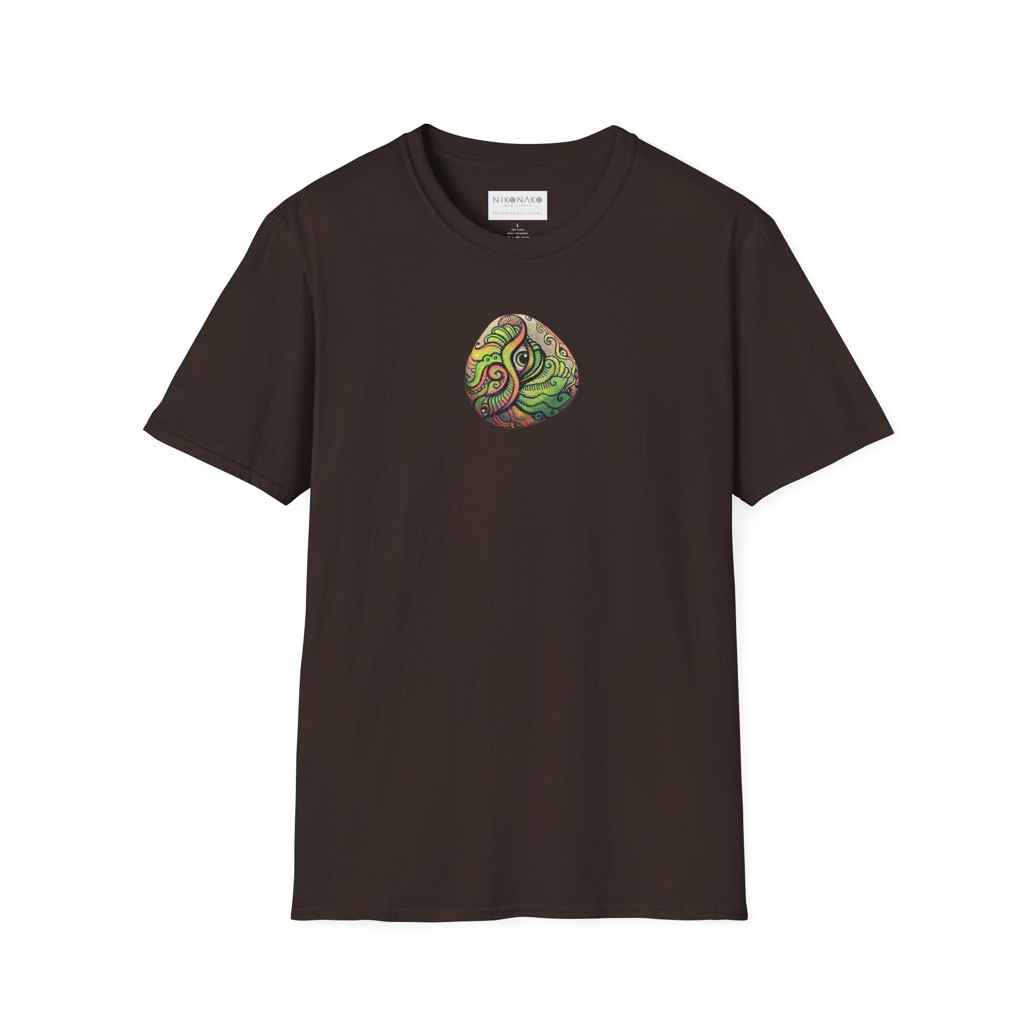 Psychedelic Green Mandala T-Shirt — Abstract Tribal Circle Art Tee #h84210