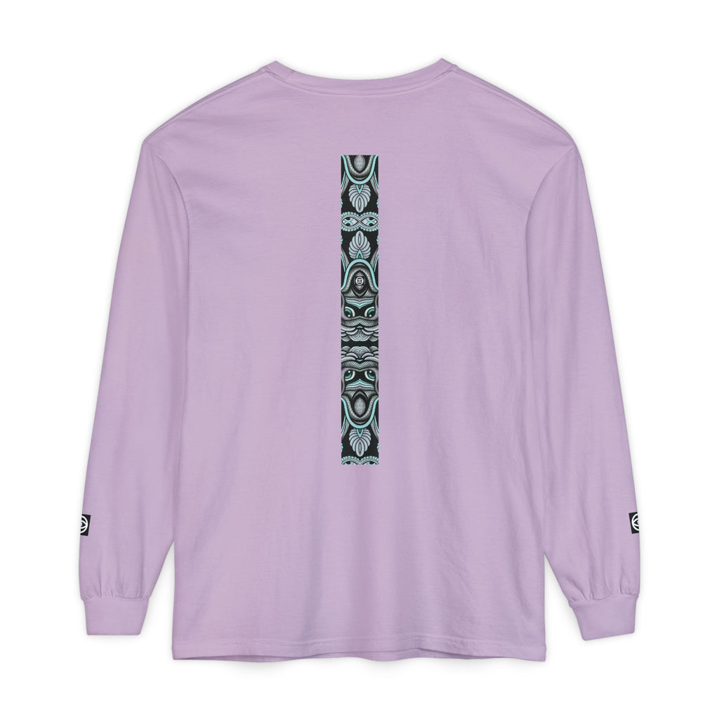 Men's/Women's Long Sleeve T-Shirt — Vertical Geometric Stripe Graphic #kjgd64258