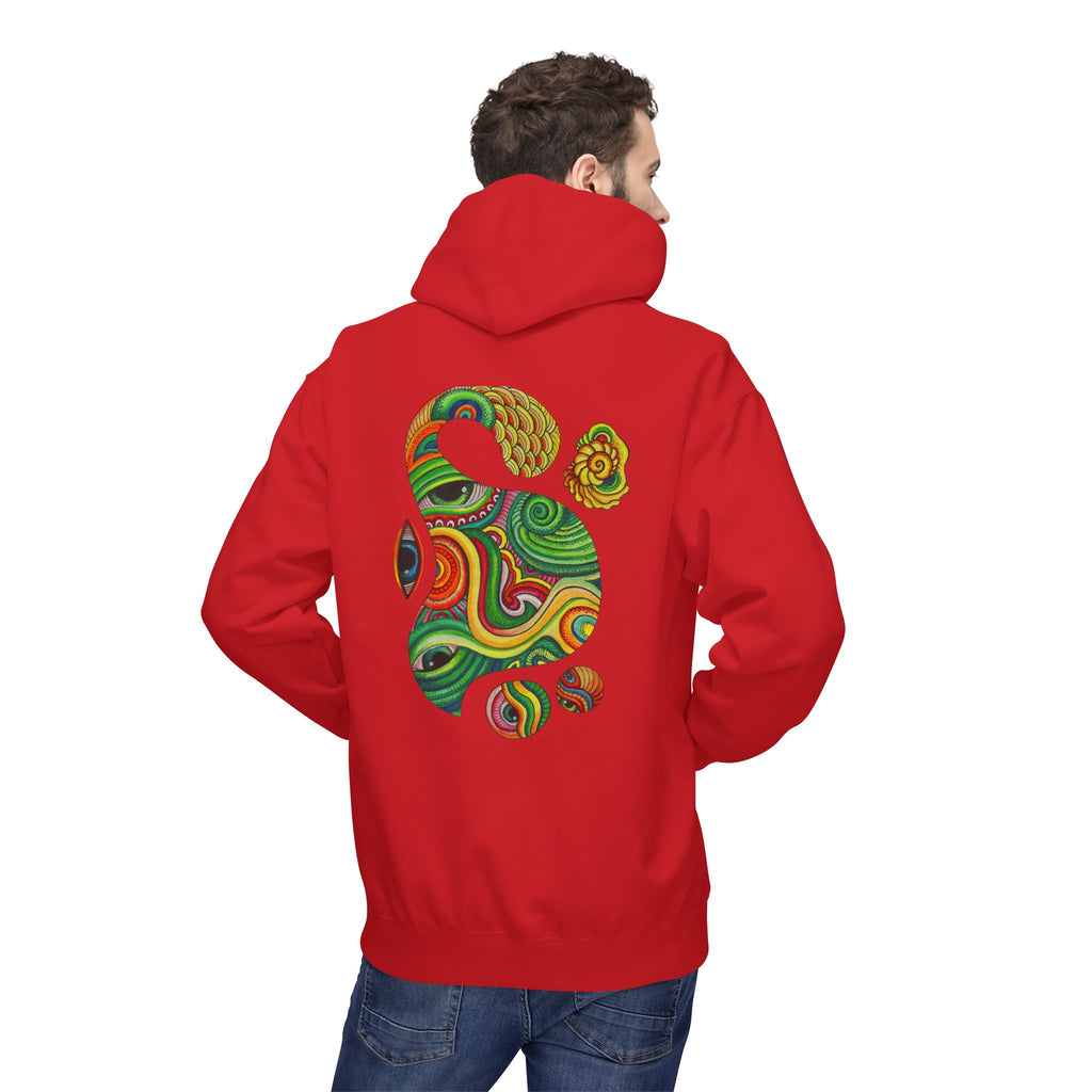 Psychedelic Swirl Hoodie — Colorful Abstract Apple Graphic #j64298