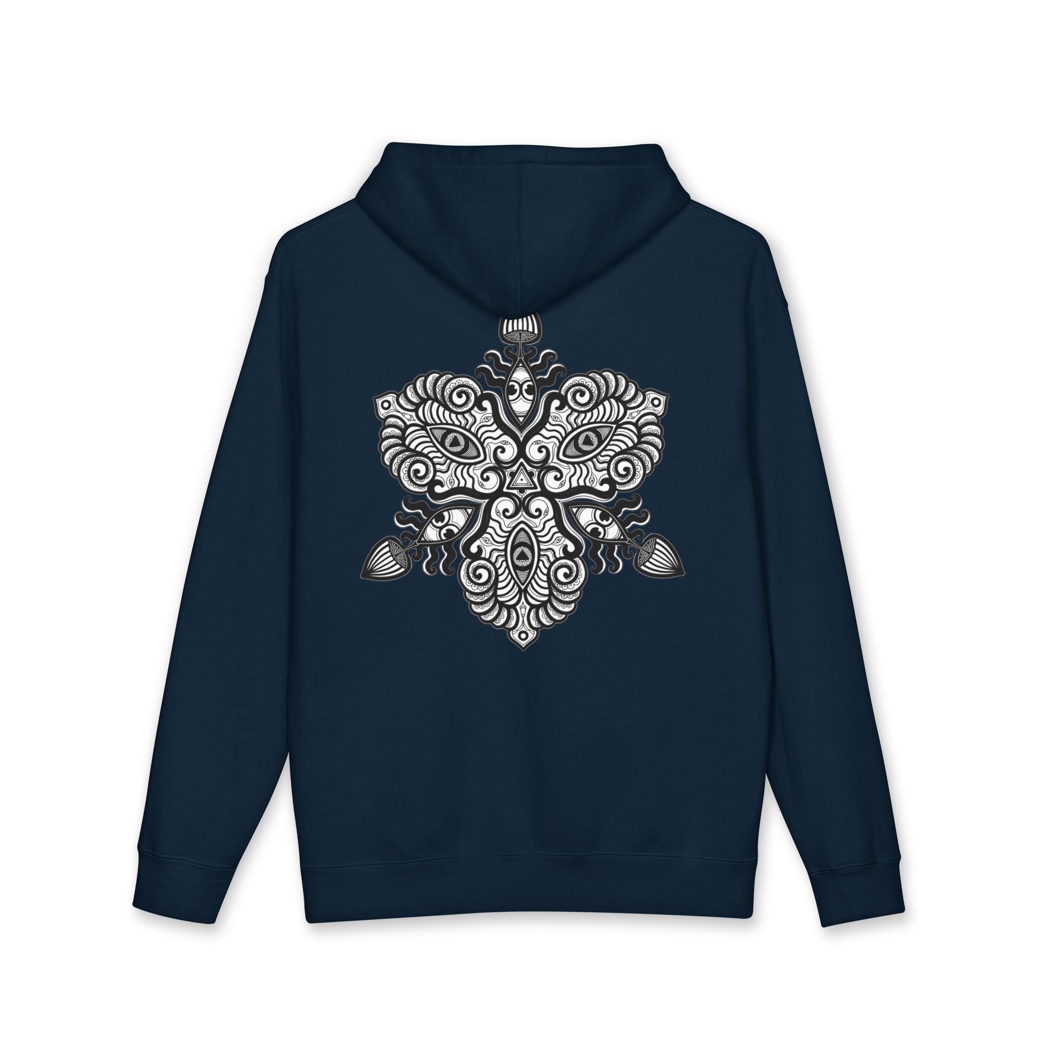 Hoodie — Intricate Black Tribal Mandala Skull Design #x8765467