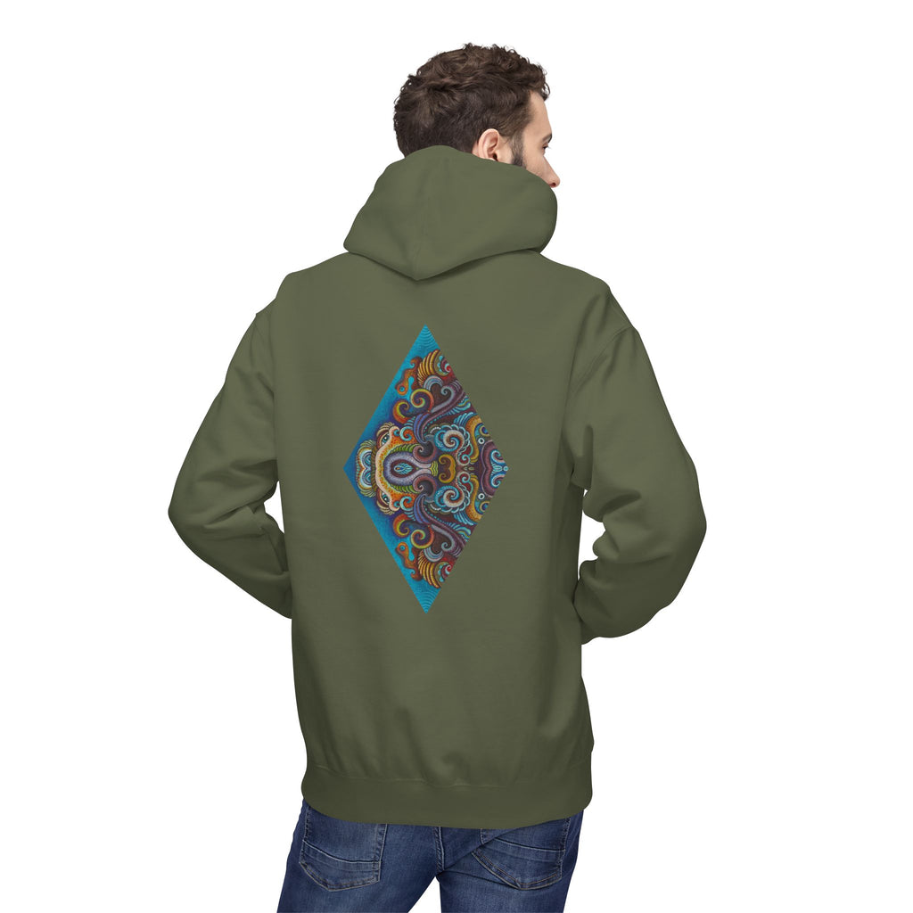Hoodie — Colorful Geometric Tribal Diamond Print #g765889