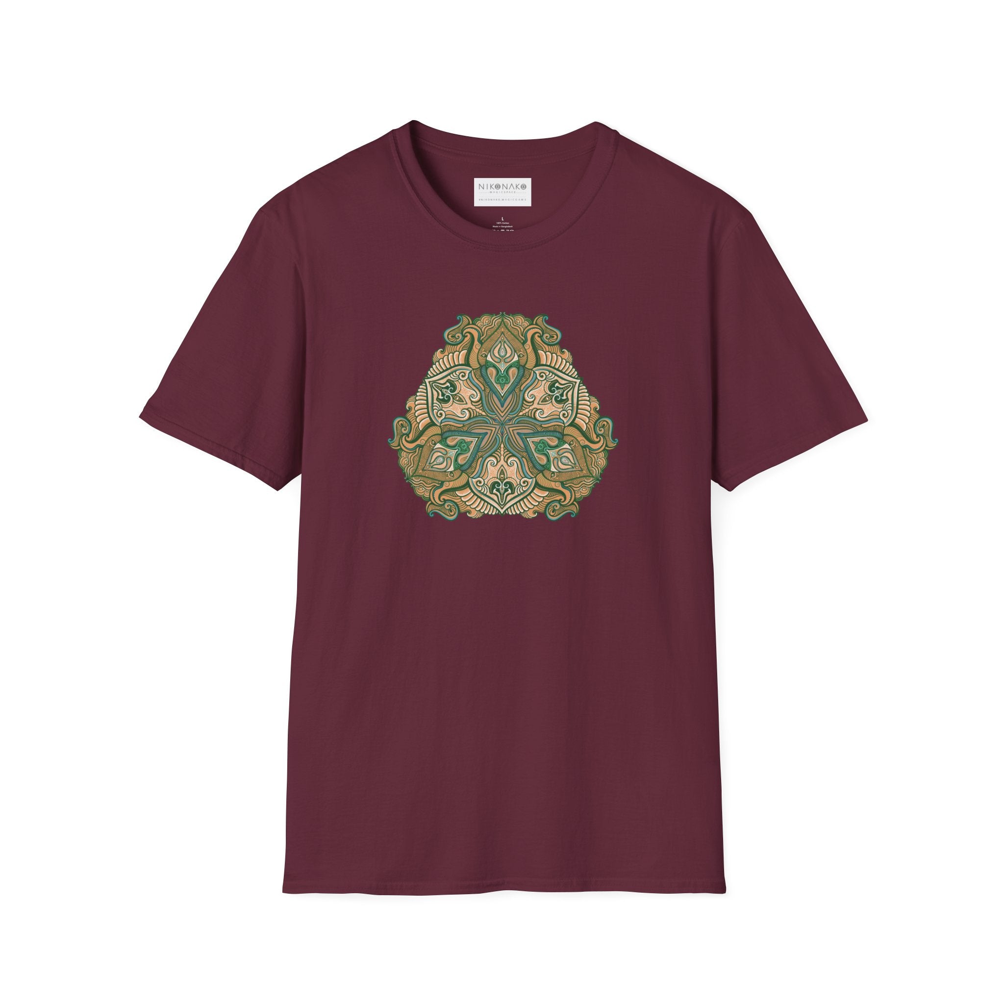 Green Celtic Knot Mandala T-Shirt | Floral Shamrock Pattern
