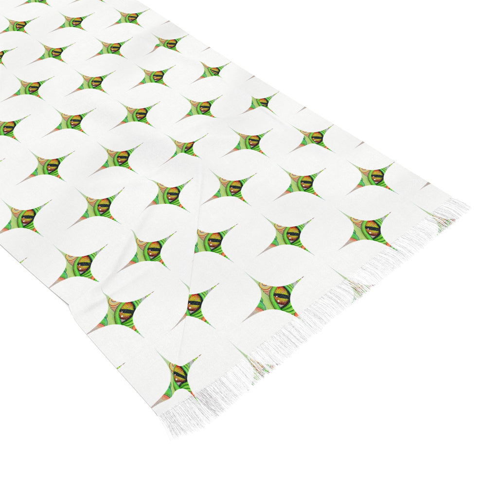 Light Scarf — White Starburst Patterned Scarf (Lightweight, Everyday Accessory) #g876479