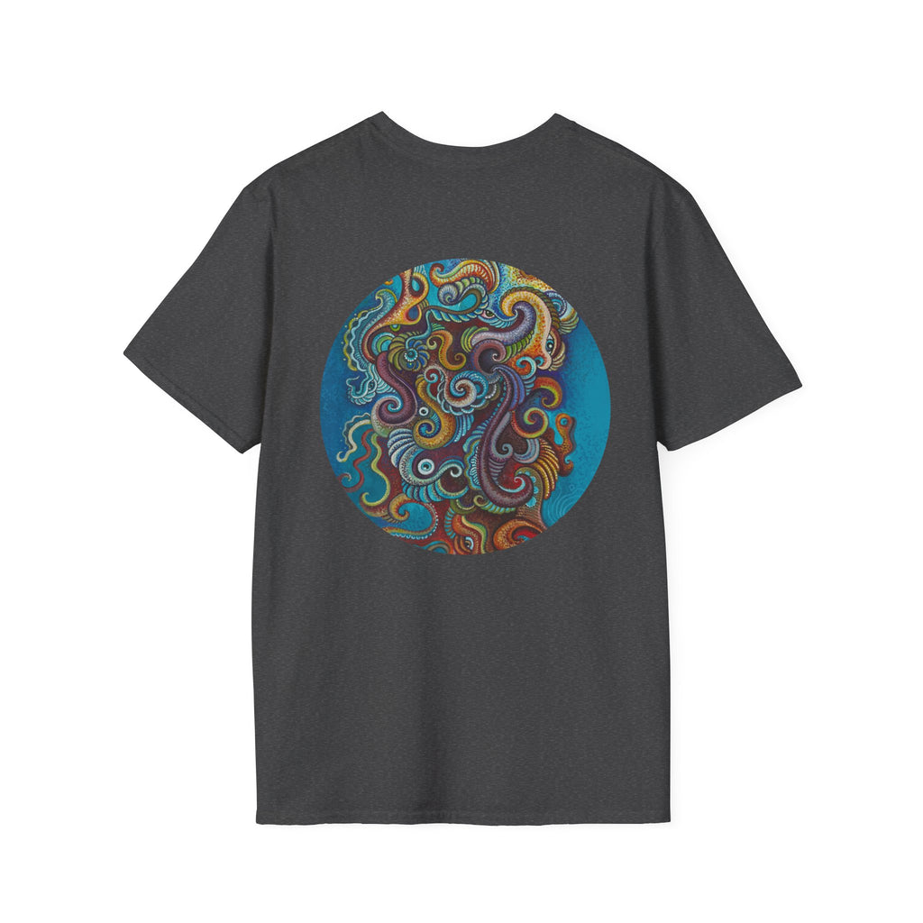Psychedelic Keyhole T-Shirt — Colorful Swirl Art Tee #tsc8765
