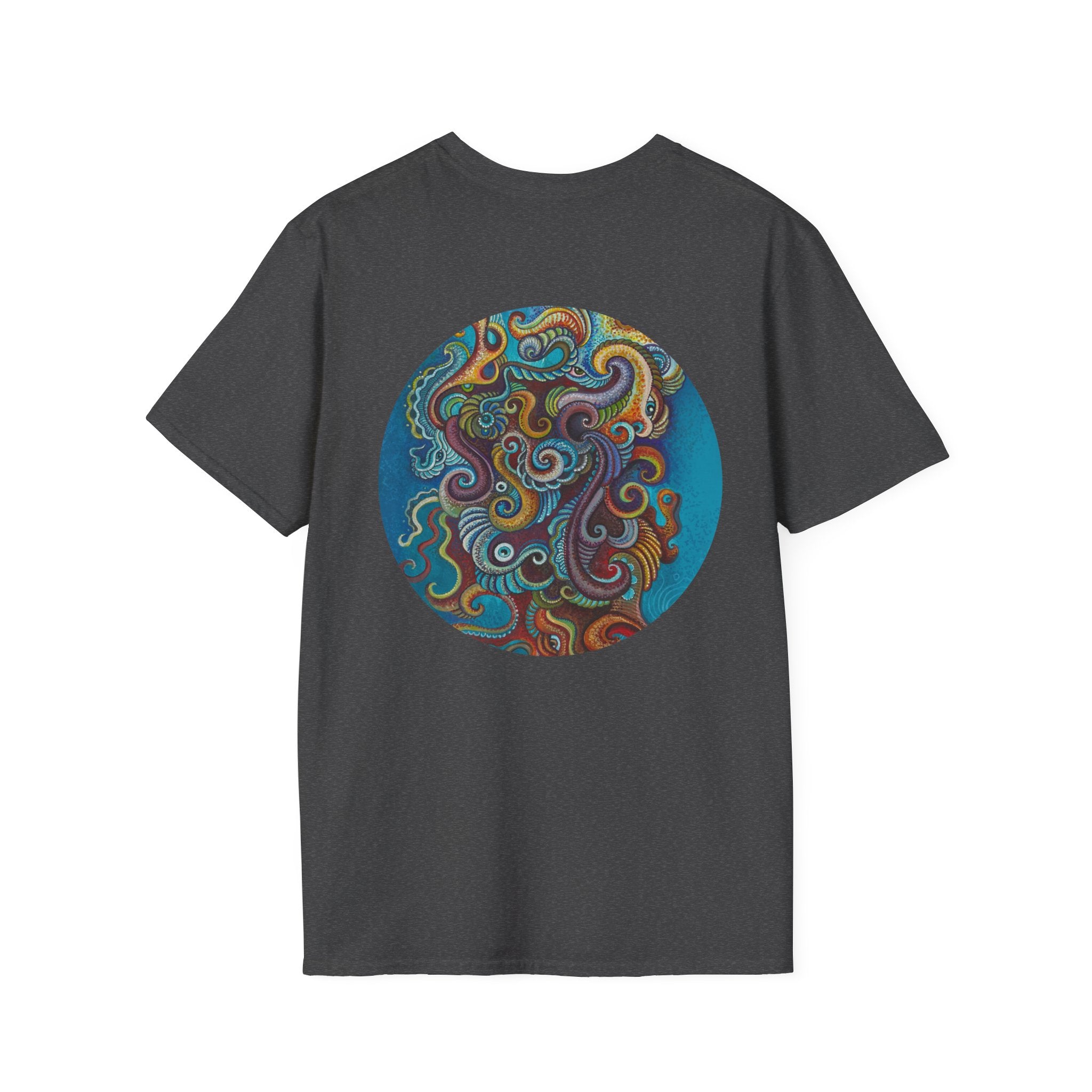 Psychedelic Keyhole T-Shirt — Colorful Swirl Art Tee #tsc8765