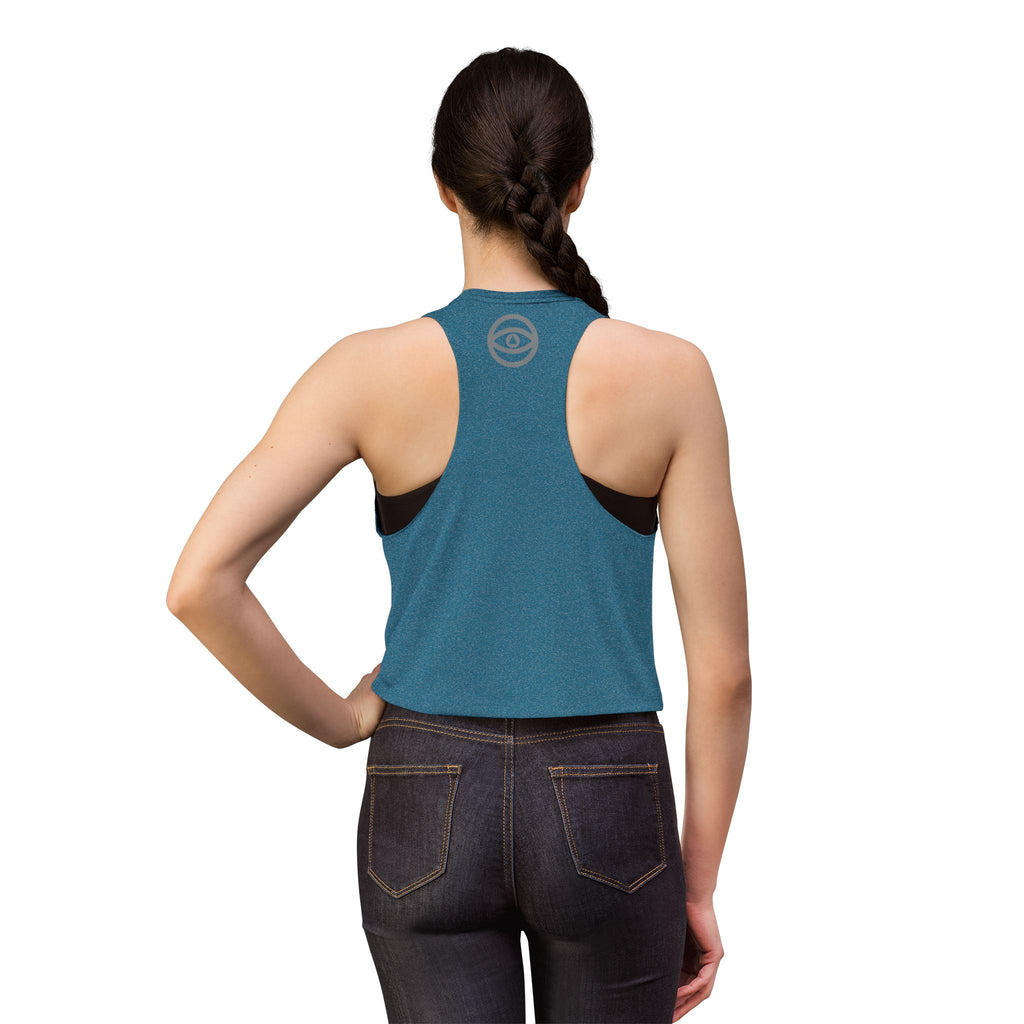 Women's Eye Cluster Crop Top — Mystical Boho Graphic Tank #k97357