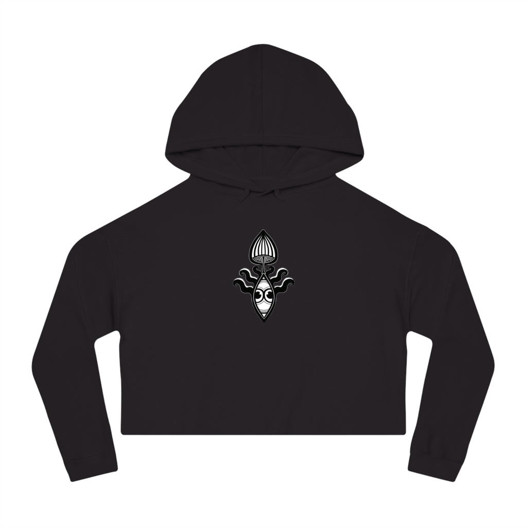 Cropped Hoodie — Boho Mandala Henna Floral Print #h98647