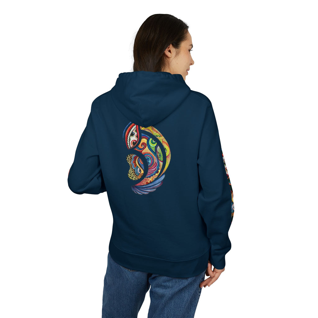 Graphic Hoodie — Colorful Psychedelic Lip & Swirl Design #h4334