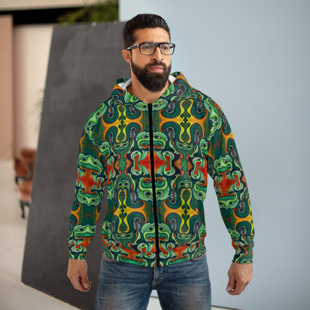 Psychedelic Kaleidoscope Zip Hoodie #iu86229081