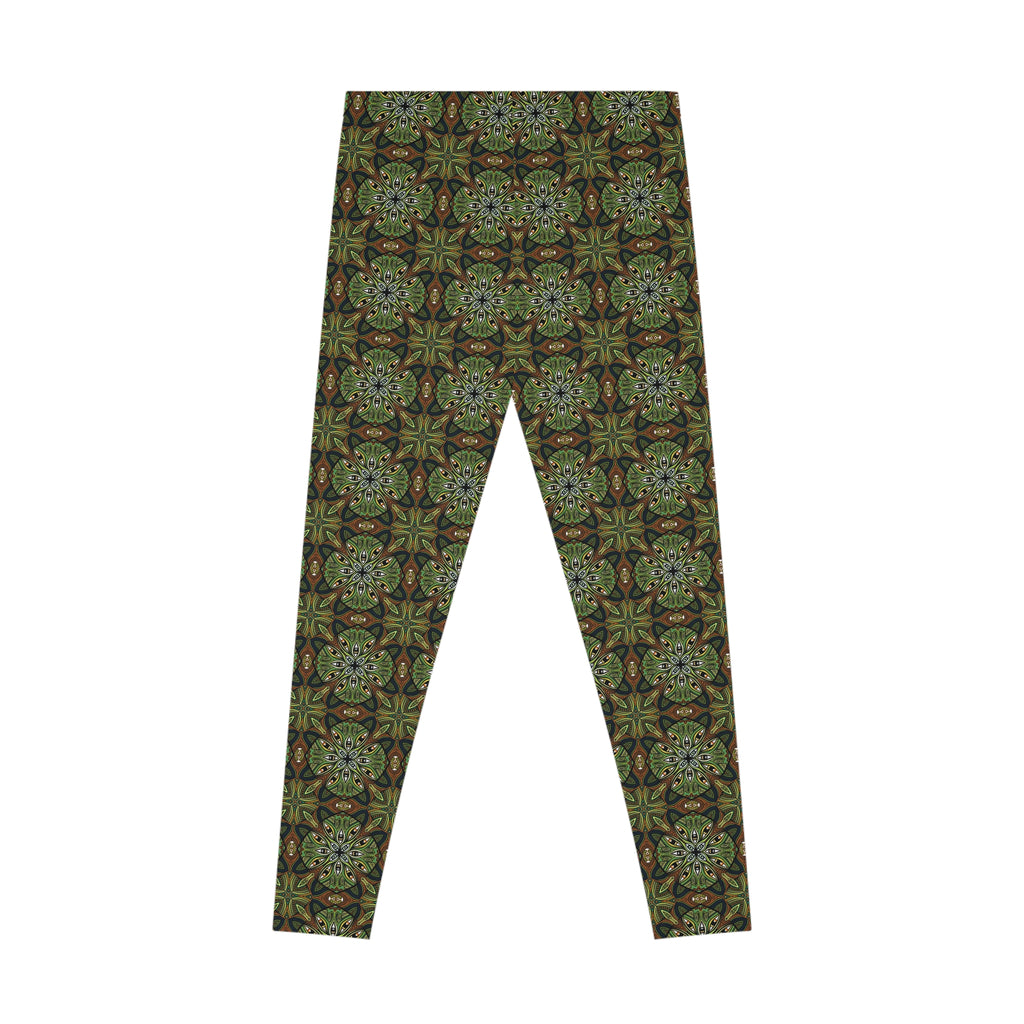 Boho Green Kaleidoscope Leggings – All-Over Print Stretch Yoga Leggings #jfv8759