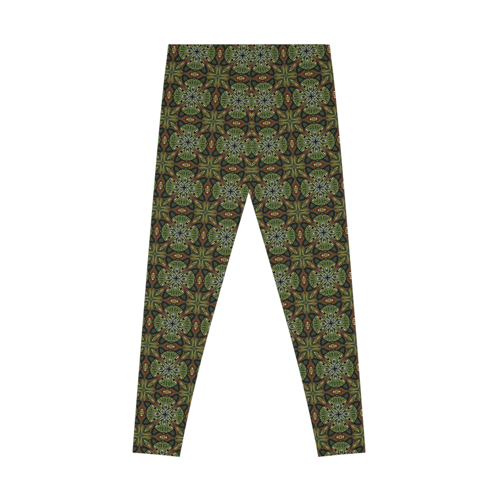Boho Green Kaleidoscope Leggings – All-Over Print Stretch Yoga Leggings #jfv8759