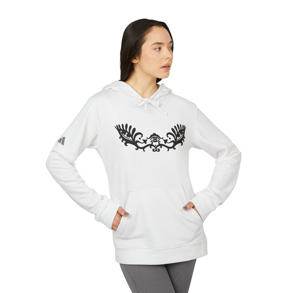 Adidas Hoodie — Ornamental Symmetry Black Graphic Zip-Up #y086467