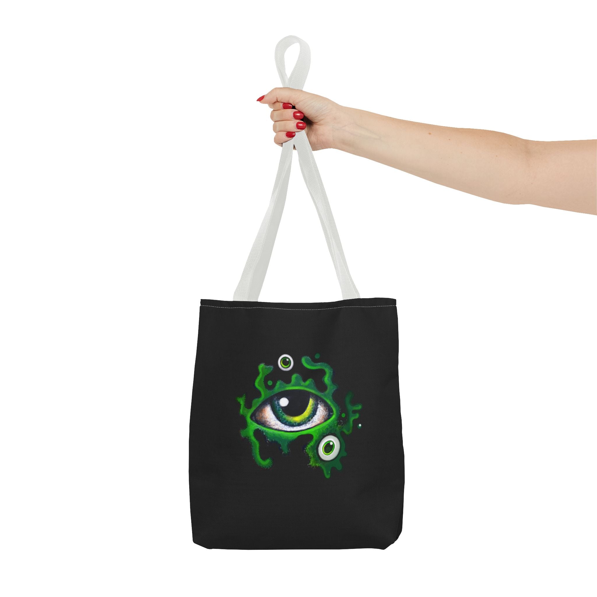 Green Mystic Eye Tote Bag – All-Over Print Gothic Style Shopper #g778975