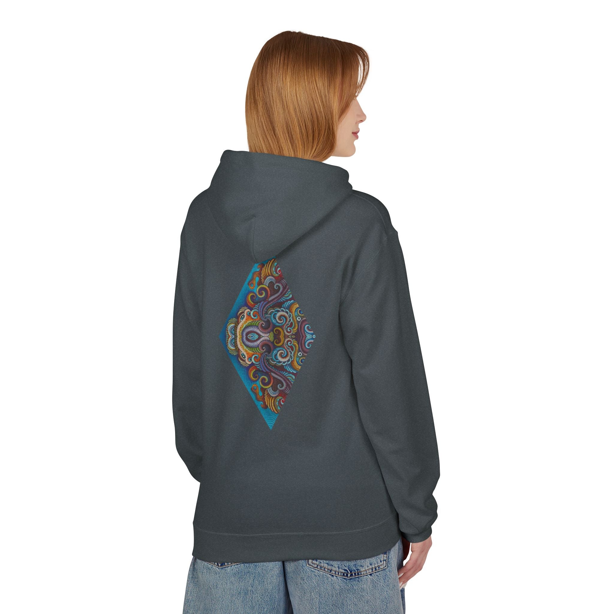 Hoodie — Colorful Geometric Tribal Diamond Print #g765889