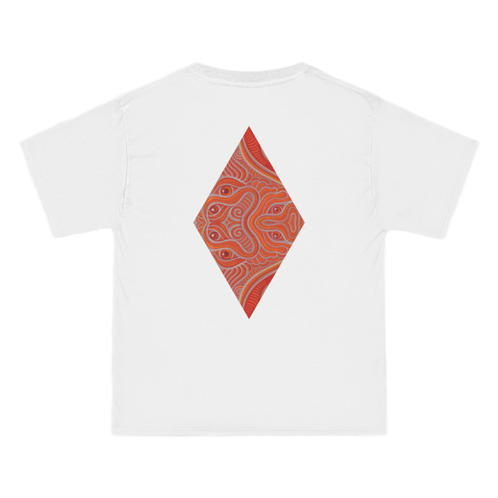 Geometric Red Diamond Graphic T-Shirt #kd753097